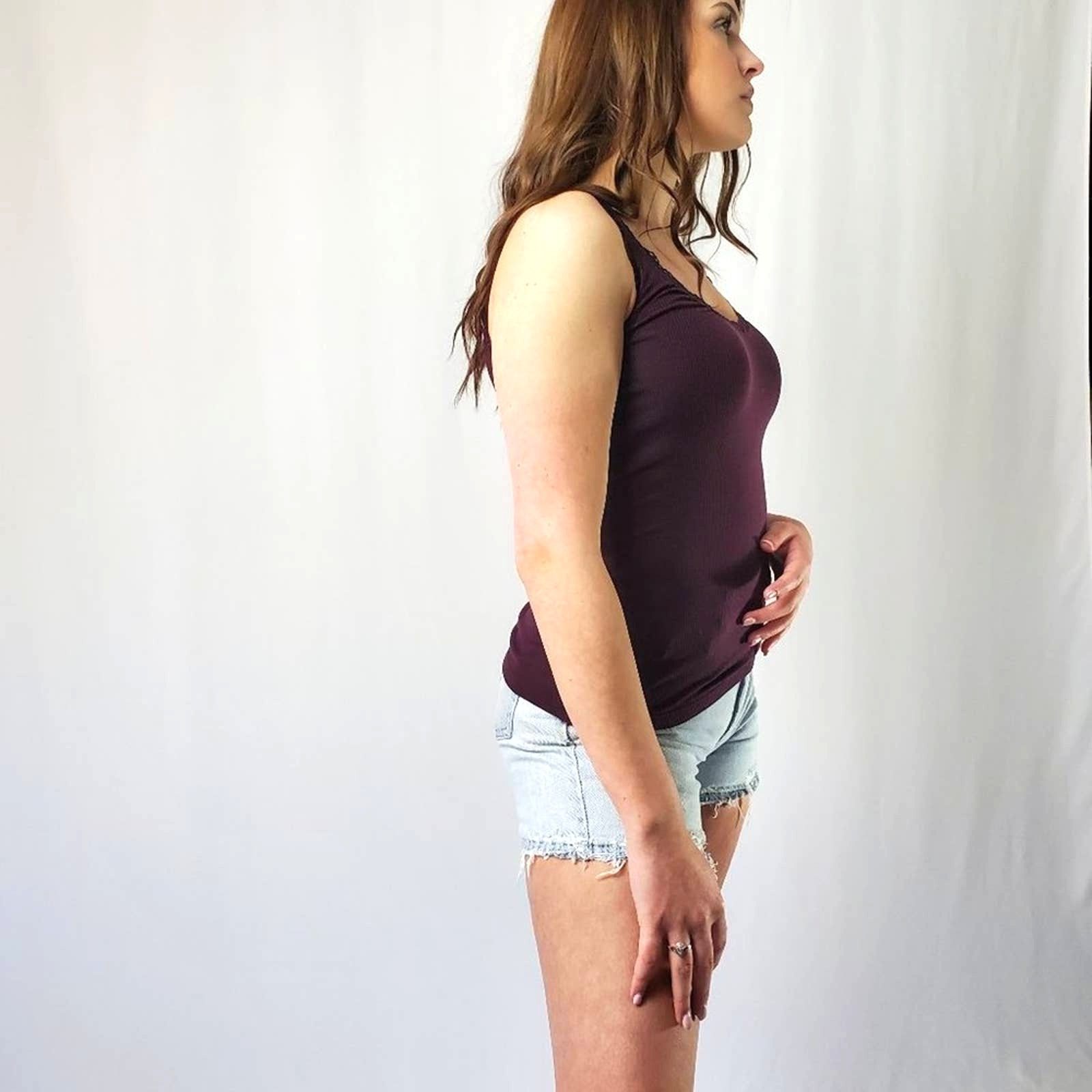 Loft Loft Maroon Ribbed Tank Top - XS Size XS / US 0-2 / IT 36-38 - 5 Thumbnail