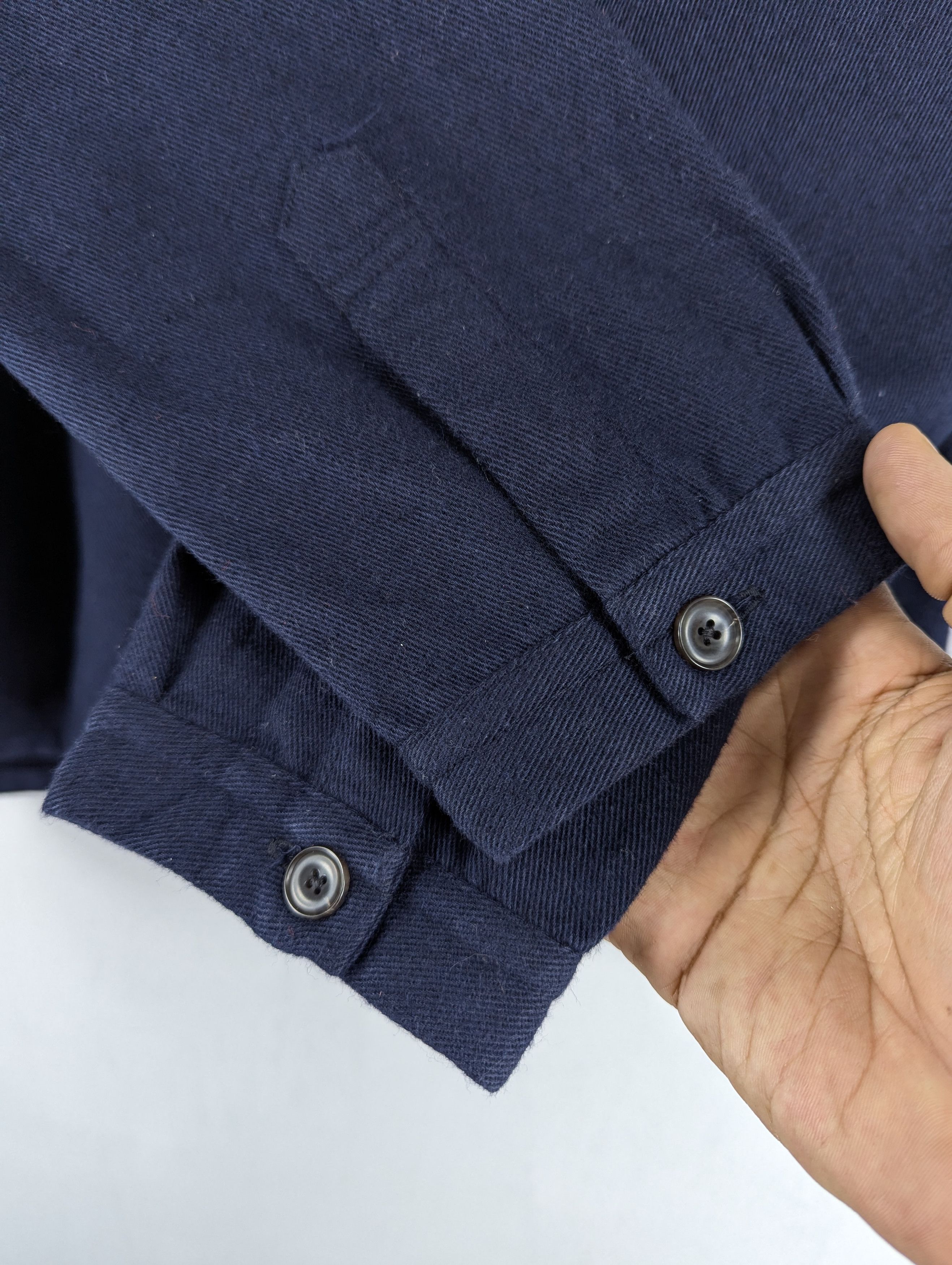 Japanese Brand Navy Blue Quadro Japan Button Ups Jacket Size 2 Size US M / EU 48-50 / 2 - 5 Thumbnail