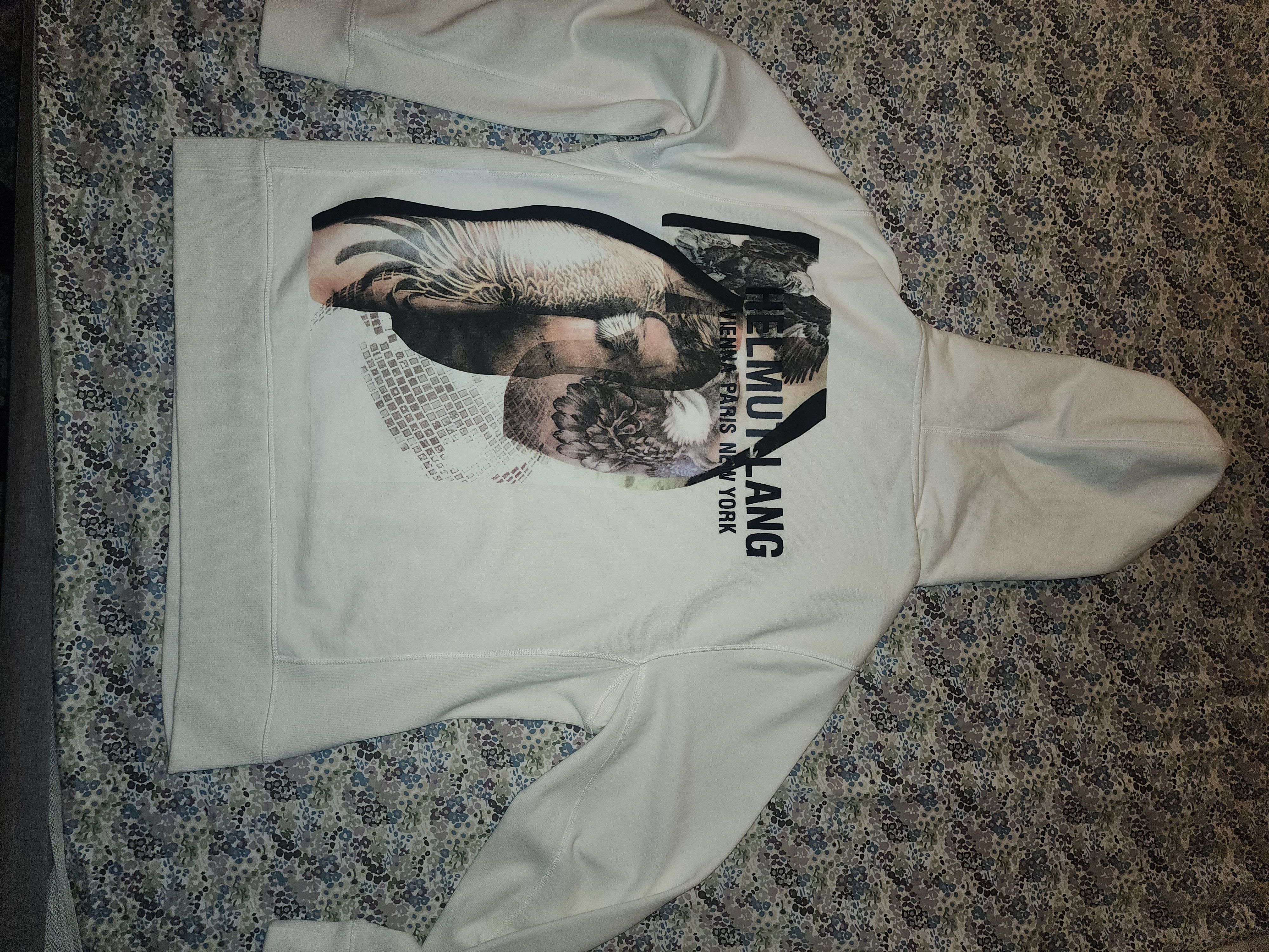 Helmut Lang Helmut Lang Eagle Hoodie Men's XL White Size US XL / EU 56 / 4 - 2 Thumbnail