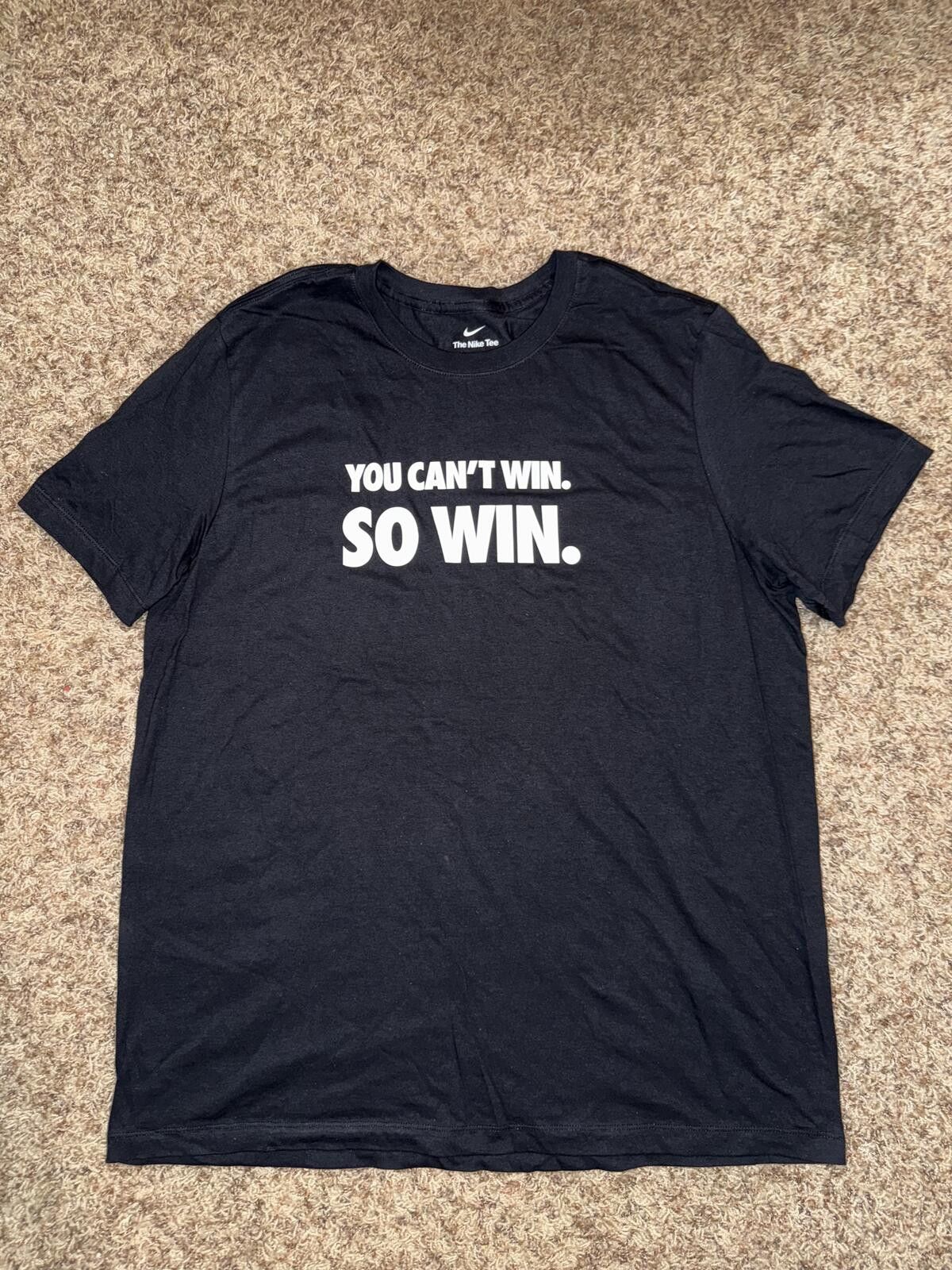Nike Nike Men’s “You Can’t Win. So Win” Black T-Shirt Size US L / EU 52-54 / 3 - 1 Thumbnail