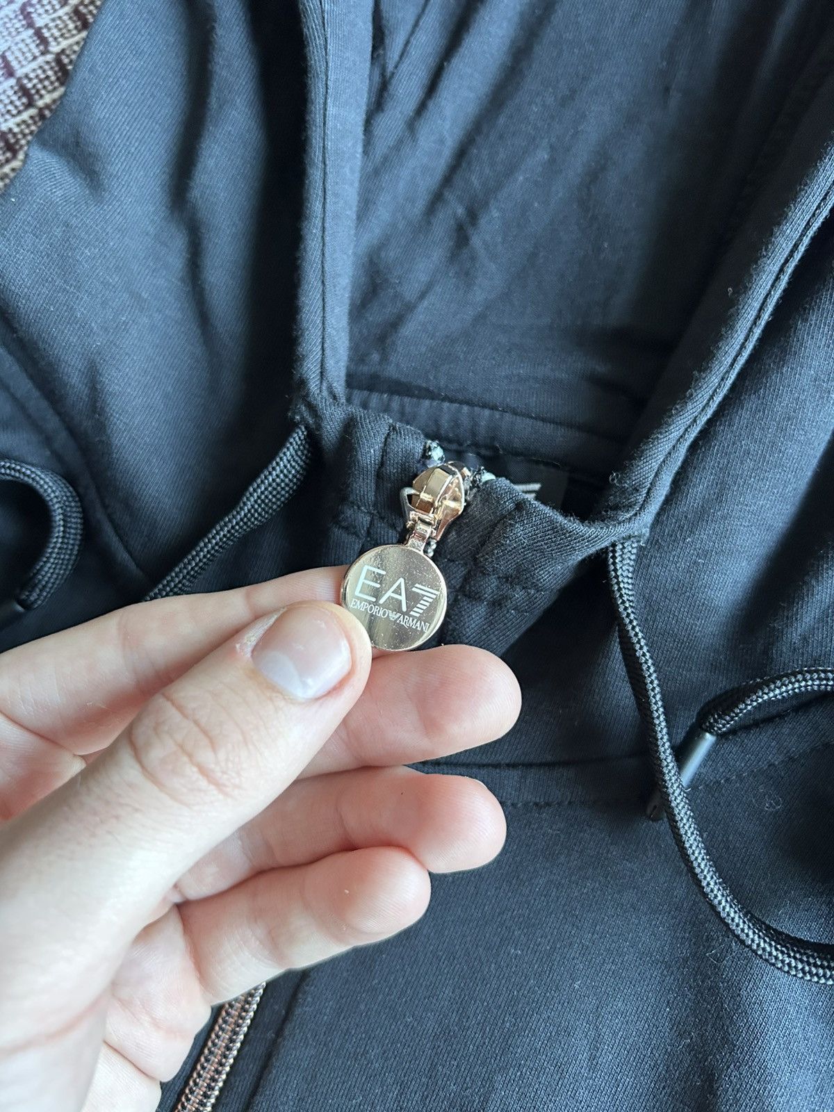 Armani × Emporio Armani Emporio Armani Zip Up Hoodies Black Solid Size Large Size L / US 10 / IT 46 - 6 Thumbnail