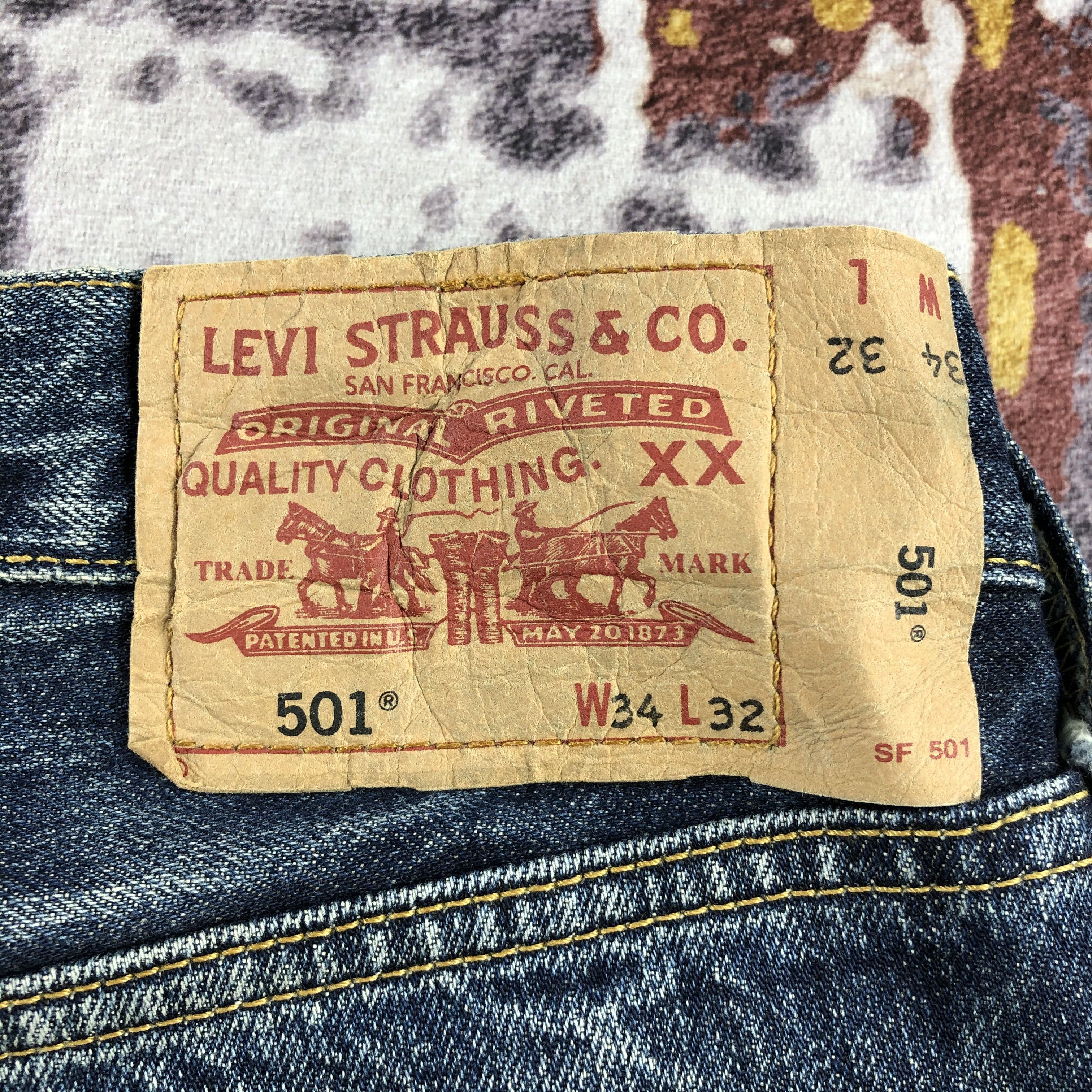Levi's 90s Vintage Blue Wash Levis 501 Jeans-JM2733 Size US 34 / EU 50 - 7 Thumbnail