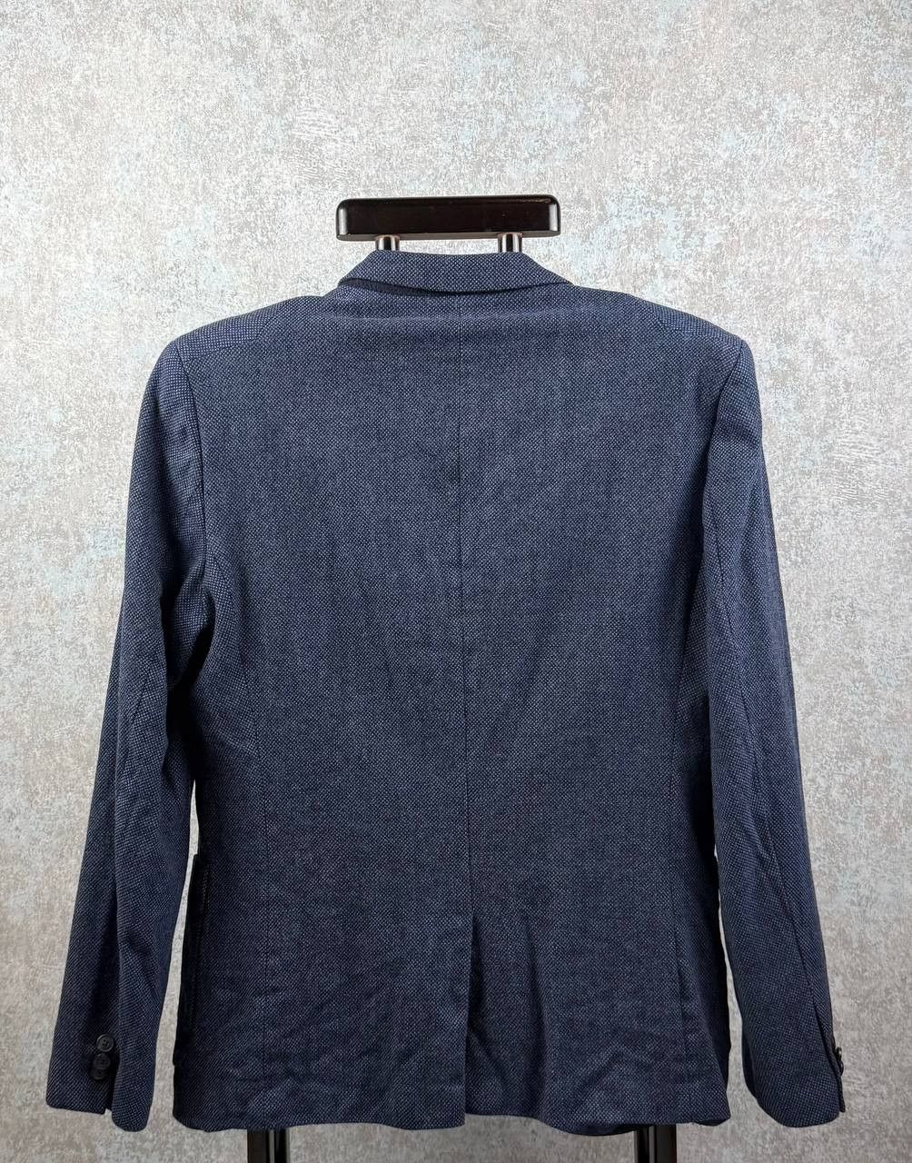 Hugo Boss Hugo Boss Blue Textured Blazer Size 52 Size 52S - 2 Thumbnail