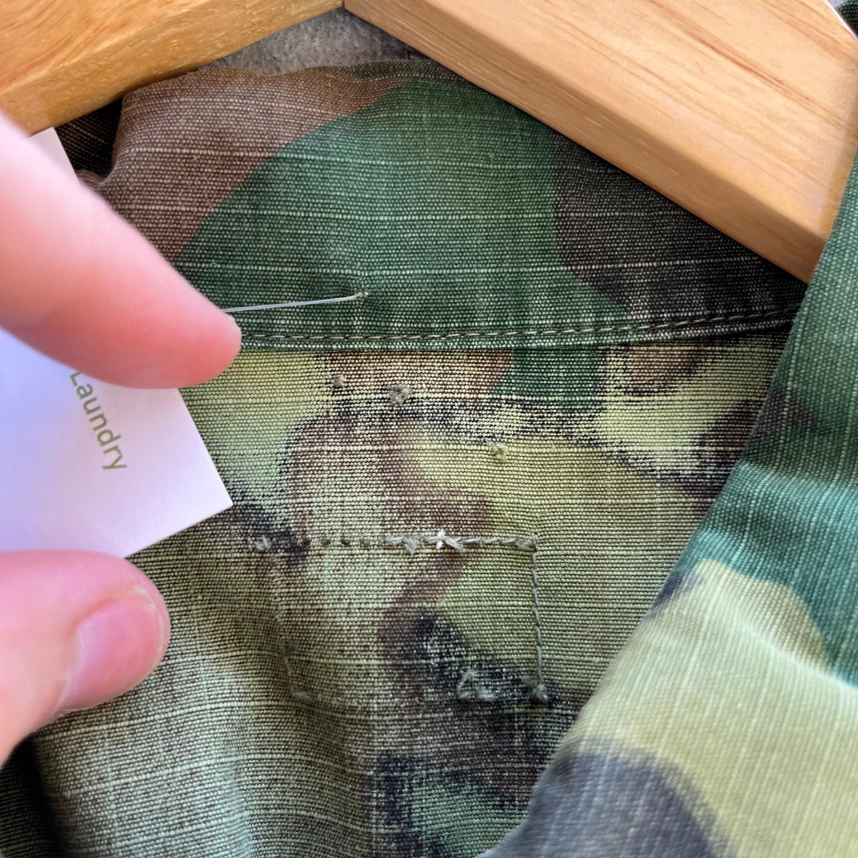 Vintage 60's USMC ERDL Camo Slant Pocket Jungle Jacket Size US L / EU 52-54 / 3 - 3 Thumbnail