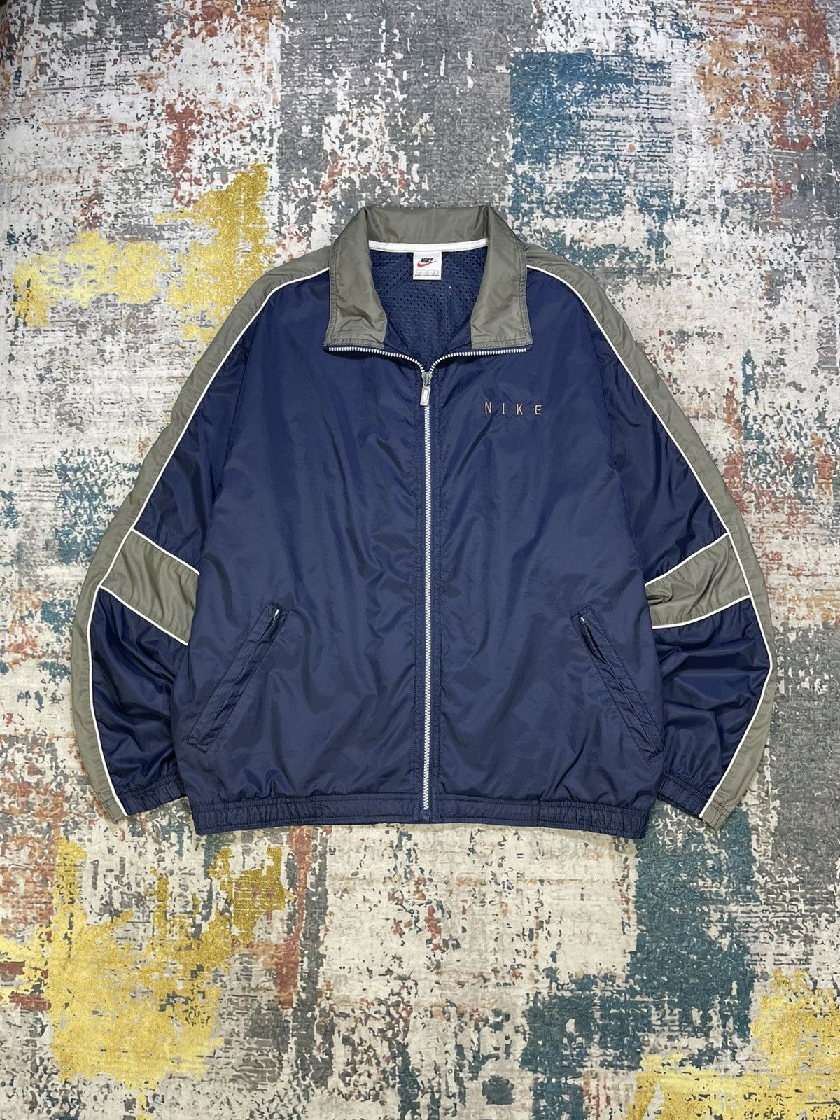 Nike Vintage 90s Nike Spell Out Windbreaker Jacket Size US L / EU 52-54 / 3 - 1 Thumbnail
