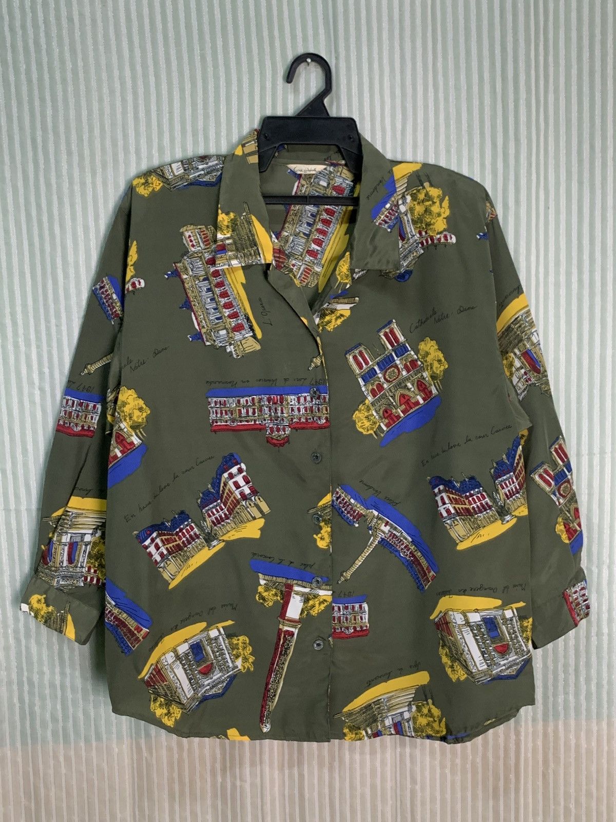 Vintage Rare Design Vintage Button Down Long Sleeve Blouse Size L / US 10 / IT 46 - 1 Thumbnail