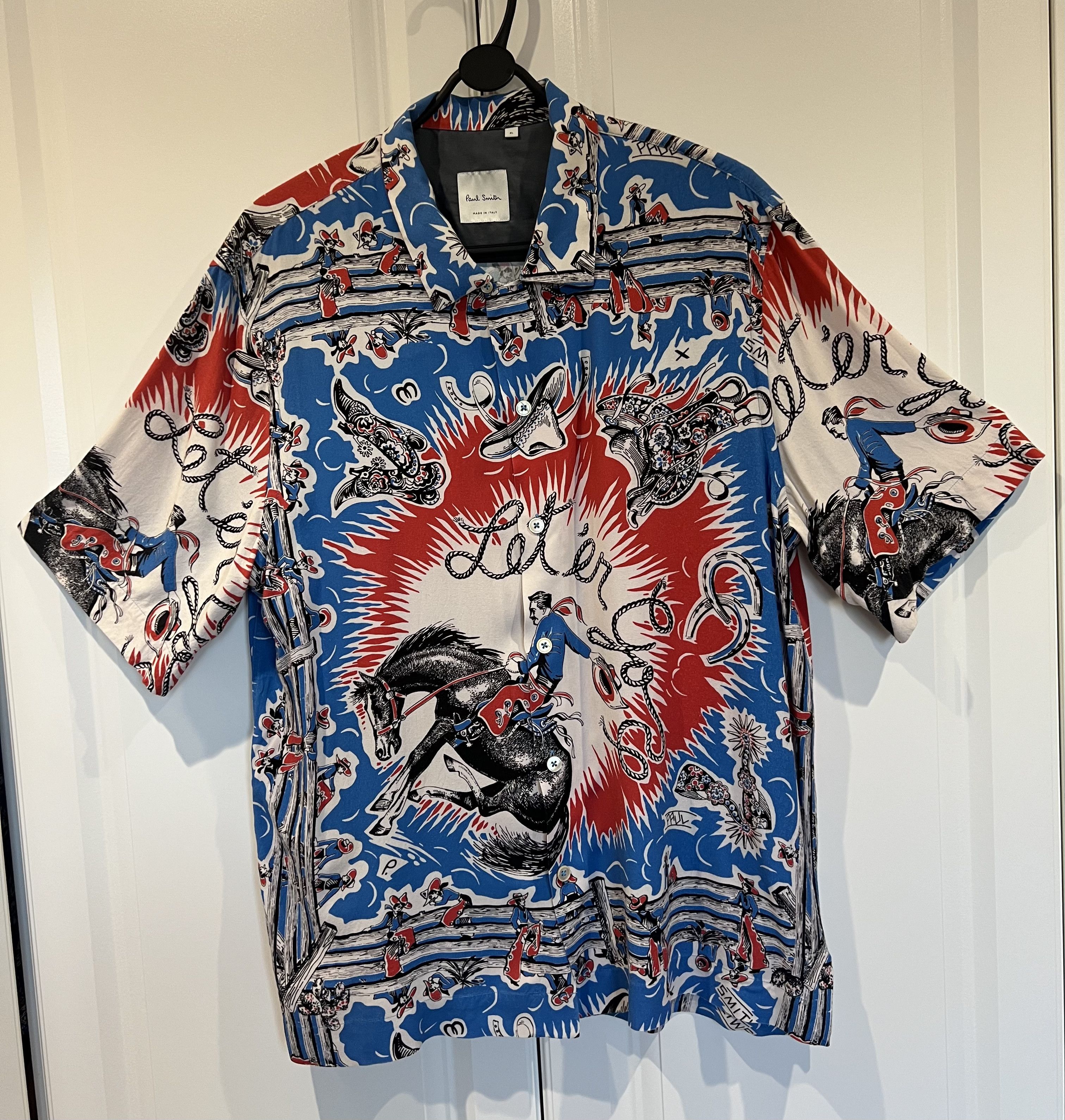 Paul Smith Cowboy print short sleeve shirt Size US L / EU 52-54 / 3 - 1 Thumbnail