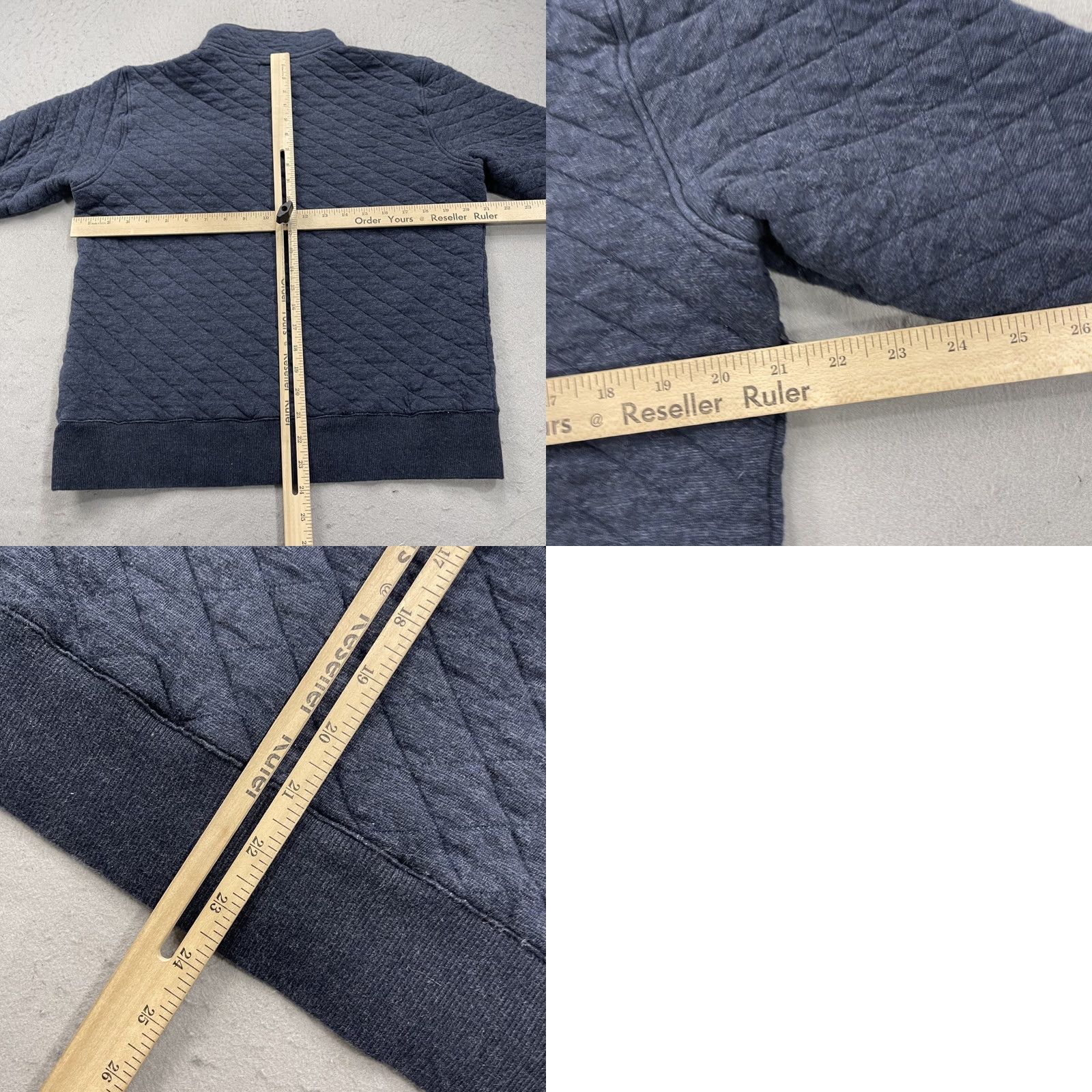 Faherty Faherty Jacket Mens Medium Blue Quilted Snap T Pullover Cotton Blend Mock Neck Mens Jacket Quilted Blue Faherty Size US M / EU 48-50 / 2 - 8 Thumbnail