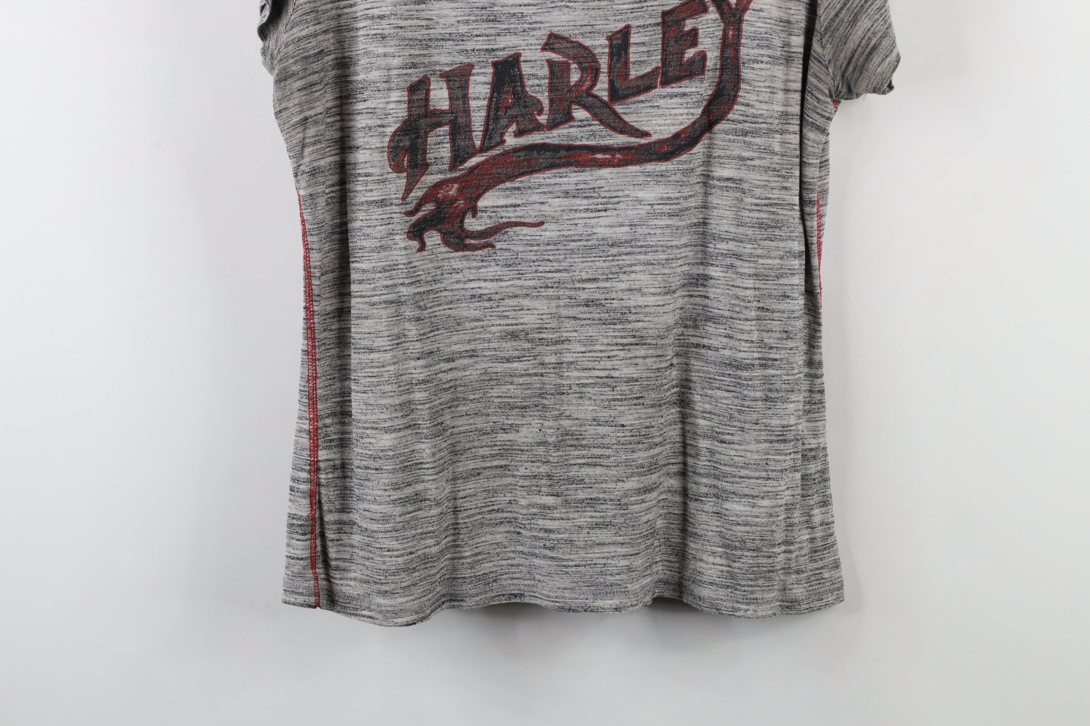 Harley Davidson × Vintage Vintage Y2K Harley Davidson Fire Flames Jersey Knit T-Shirt Size XL / US 12-14 / IT 48-50 - 3 Thumbnail