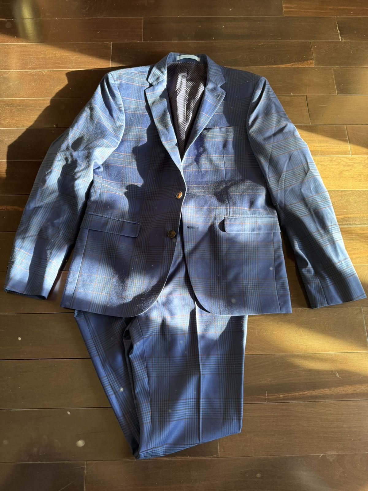 image of Sand 2-Piece Suit in Navy, Men's (Size 46R)