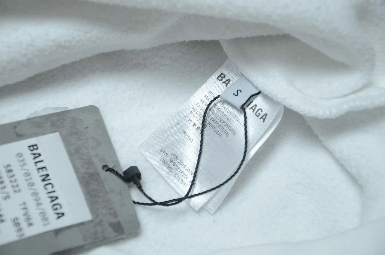 Balenciaga Balenciaga Script Logo White Unisex Hoodie Size S / US 4 / IT 40 - 9 Thumbnail