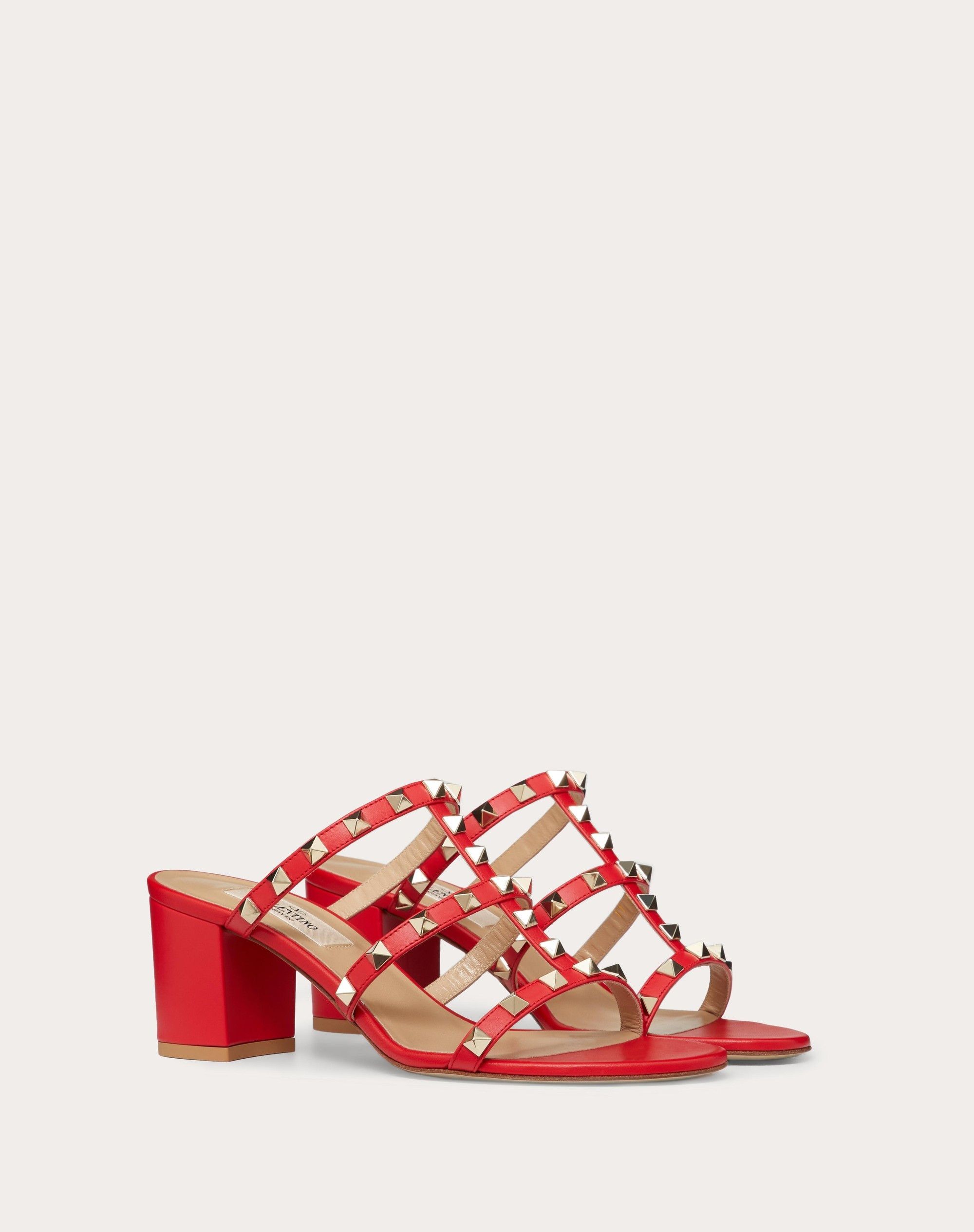 Valentino os11x0326 Rockstud Sandals in Red Size US 8 / IT 38 - 2 Thumbnail