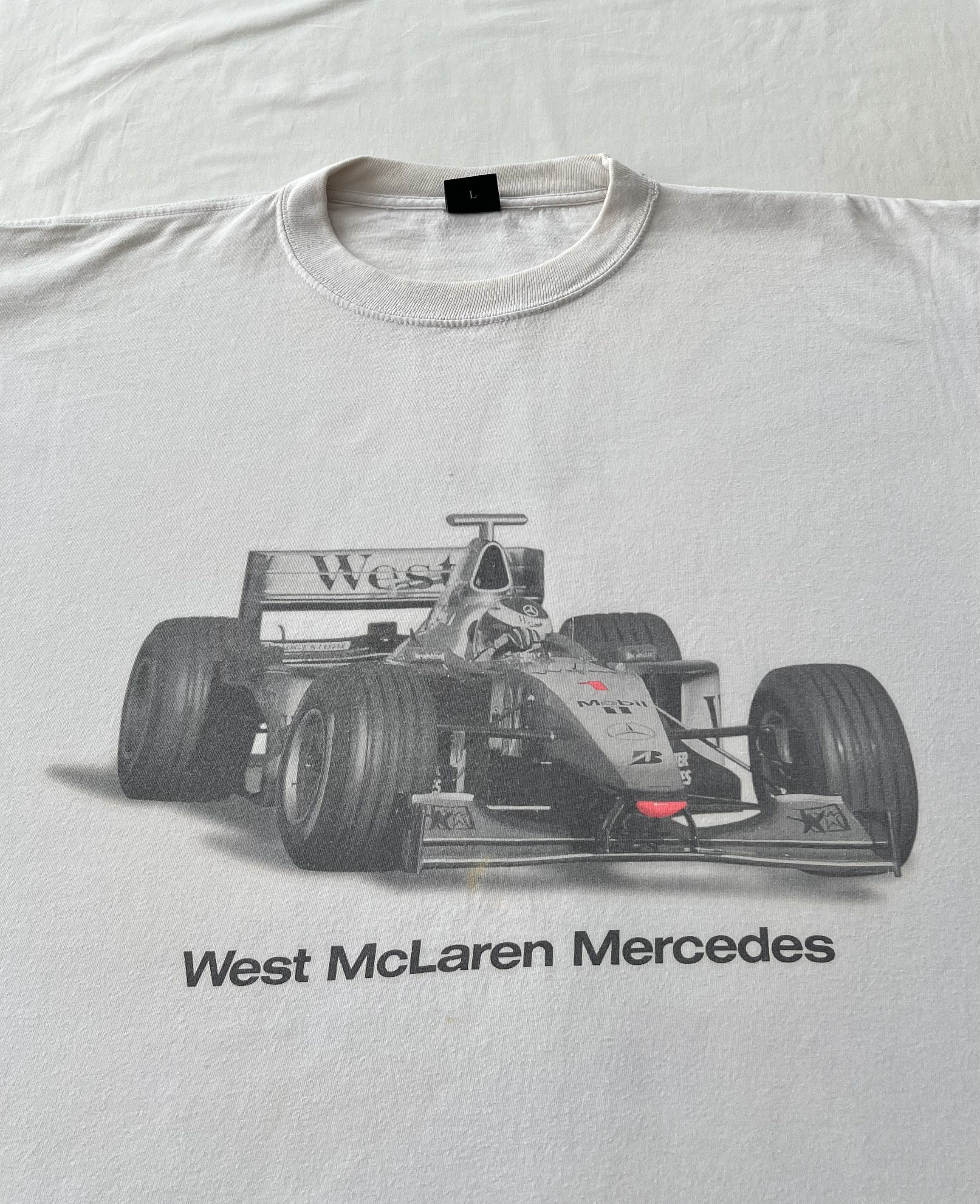 Formula 1 Vintage 90s West McLaren Mercedes Benz F1 Formula 1 T-shirt Size US L / EU 52-54 / 3 - 3 Thumbnail