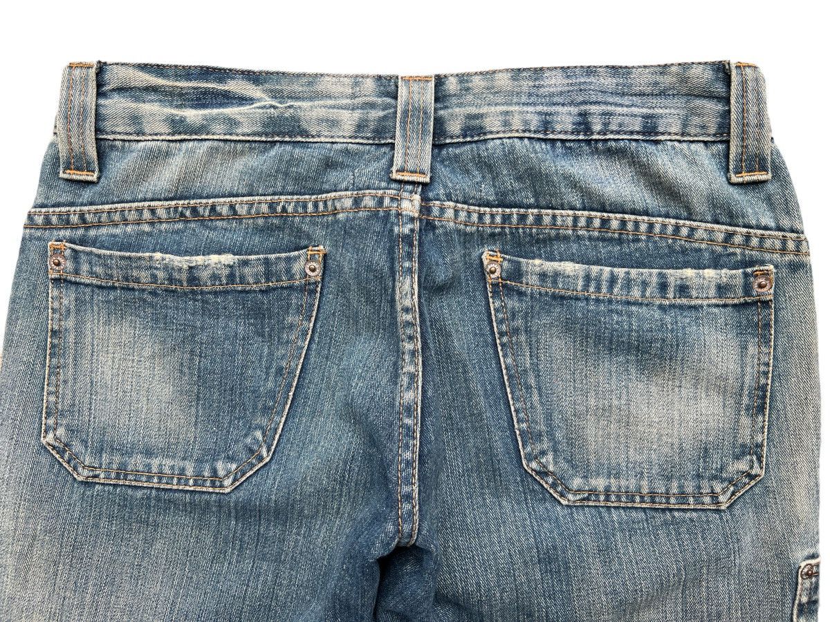 Japanese Brand Vintage Japanese Distressed Patchwork Lowrise Jeans 31x31 Size 31" - 7 Thumbnail