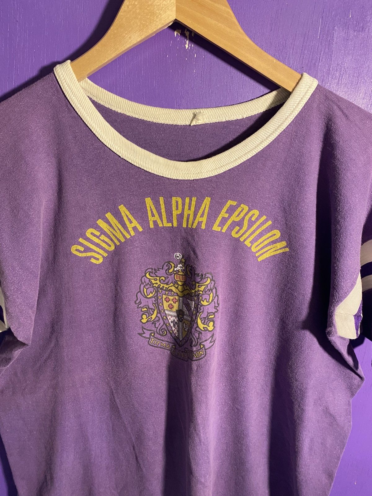 Vintage Vintage 60s/70s Sigma Alpha epsilon tee Size US L / EU 52-54 / 3 - 3 Thumbnail