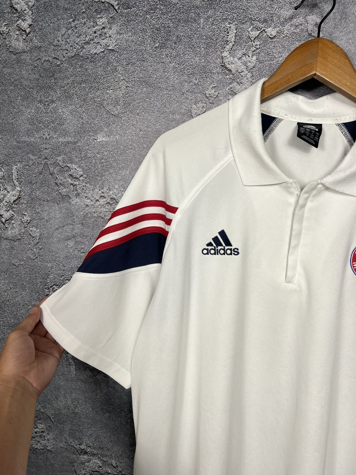 Adidas Vintage Adidas 2003/04 Bayer Training Jersey Polo Size US XL / EU 56 / 4 - 4 Thumbnail