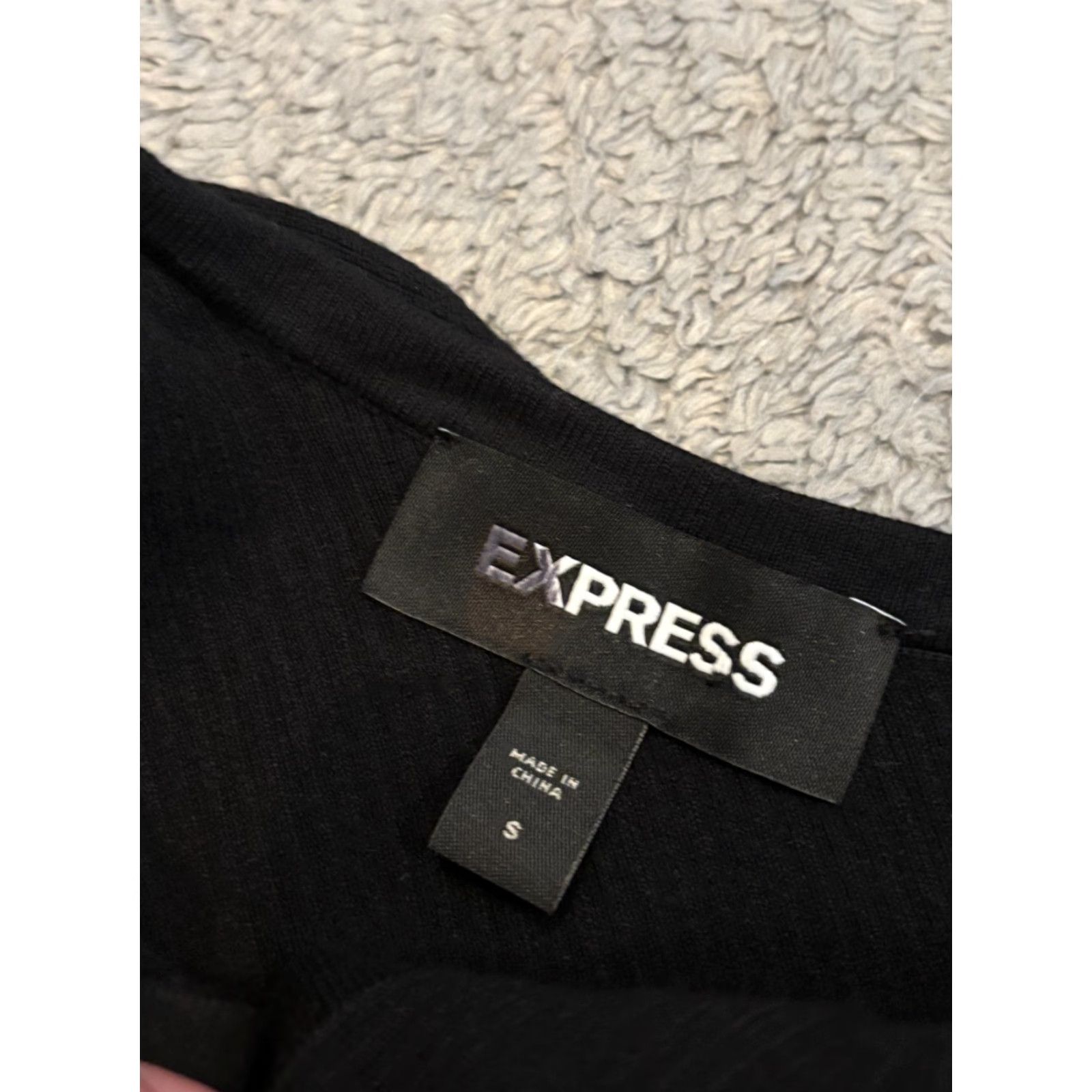 Express VINTAGE Express Top Womens Small Black One Shoulder Asymmetrical Crop Ruffle Cocktail Size S / US 4 / IT 40 - 2 Thumbnail