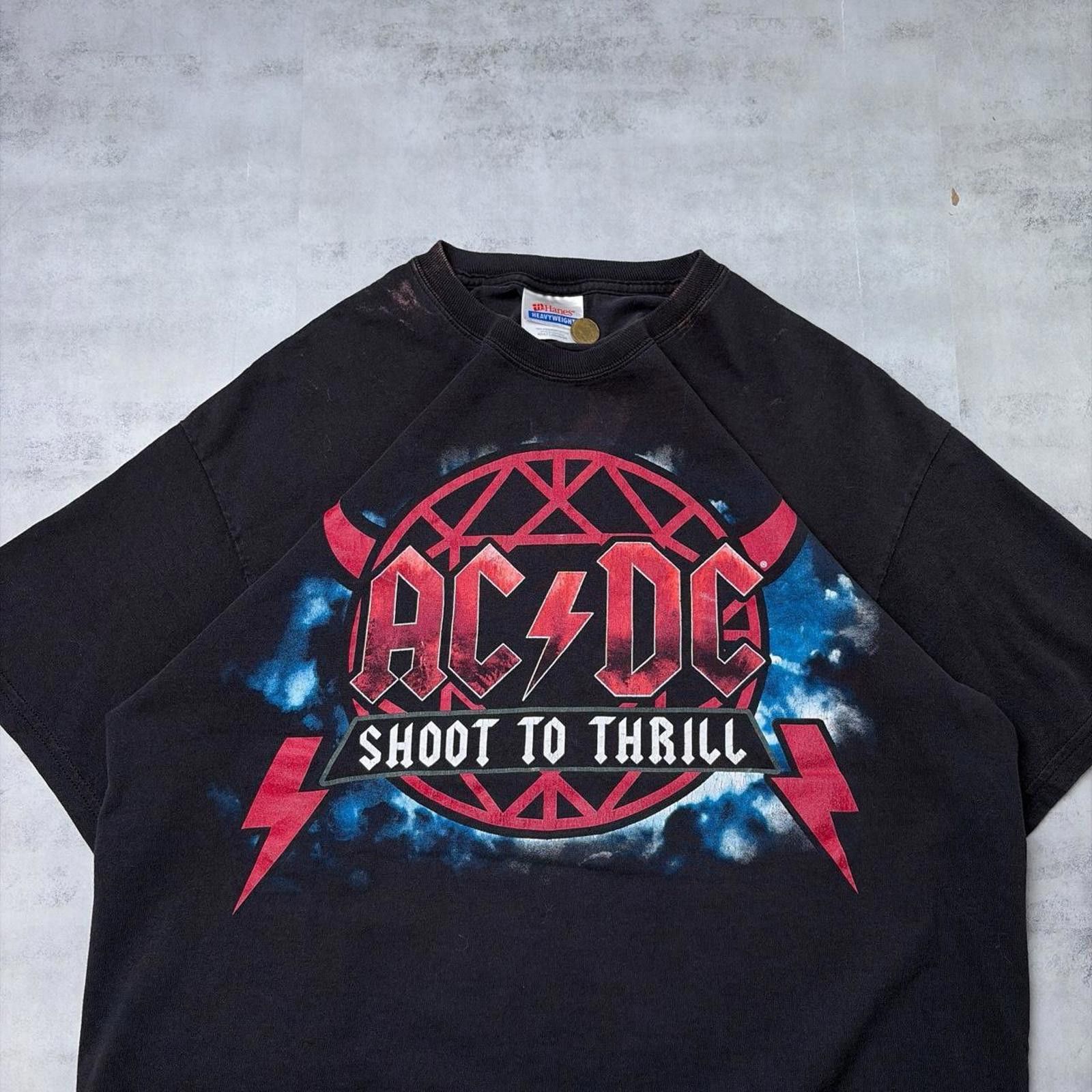 Hanes Vintage ACDC Shoot To Thrill Grunge Rock Tour T-Shirt Size US L / EU 52-54 / 3 - 3 Thumbnail