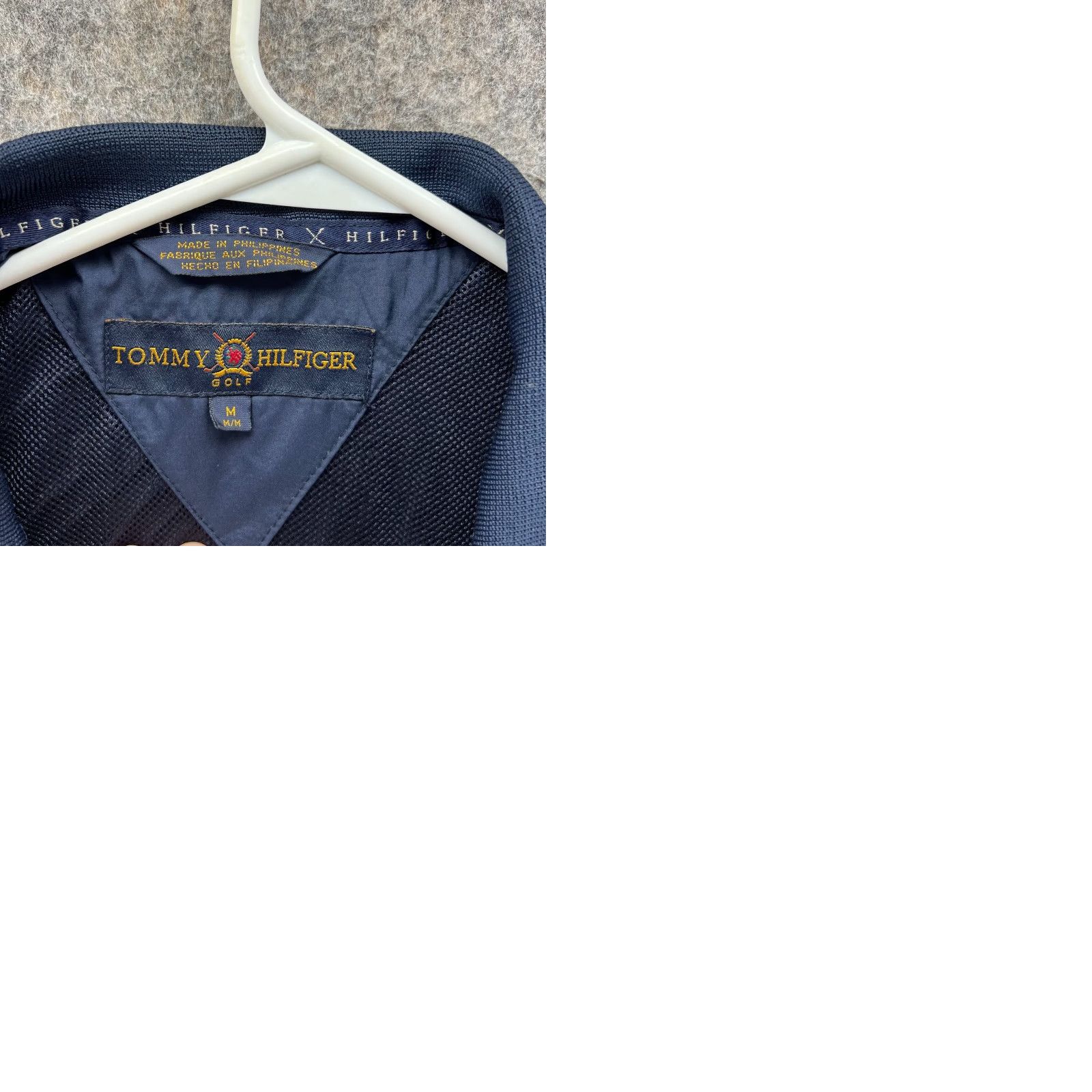 Tommy Hilfiger VINTAGE Tommy Hilfiger Bomber Jacket Mens Medium Blue Navy Full Zip 90s Jacket Size US M / EU 48-50 / 2 - 9 Thumbnail