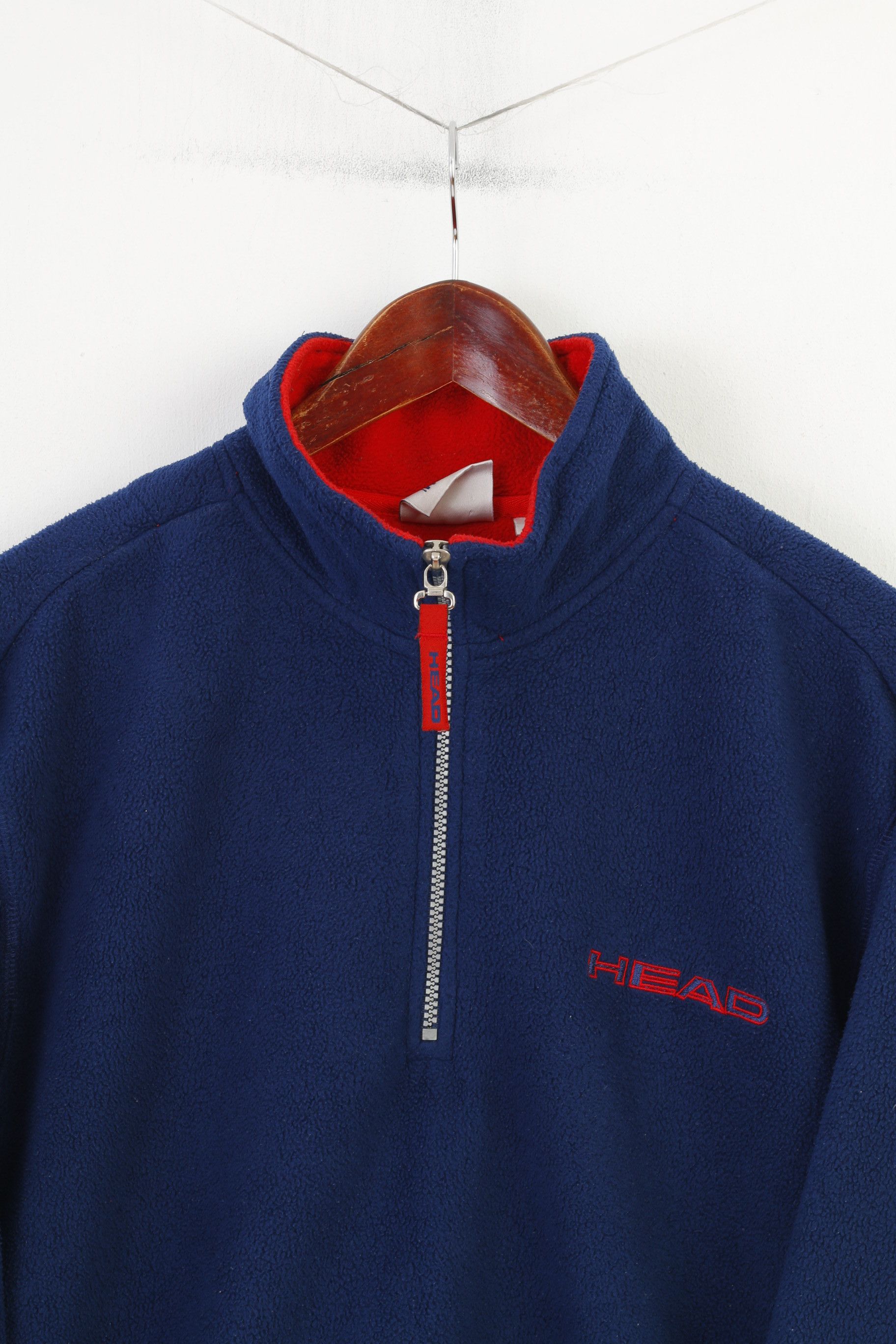 Vintage Head Men S Fleece Zip Neck Navy Vintage 0902 Size US S / EU 44-46 / 1 - 3 Thumbnail