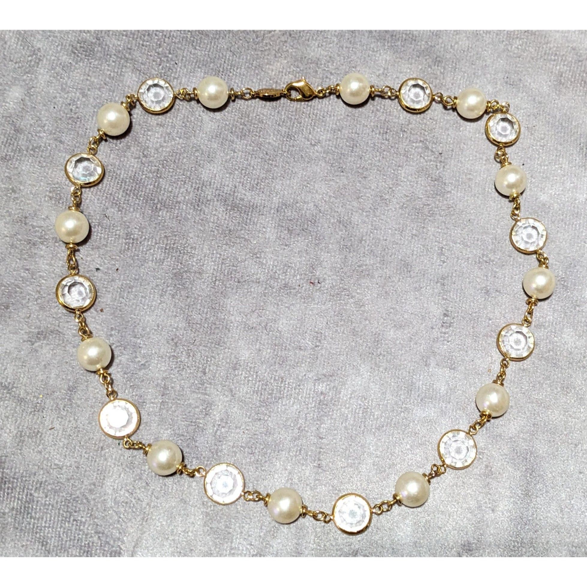 Other Vintage Napier Faux Pearl Gemmed Gold Necklace Size ONE SIZE - 7 Thumbnail