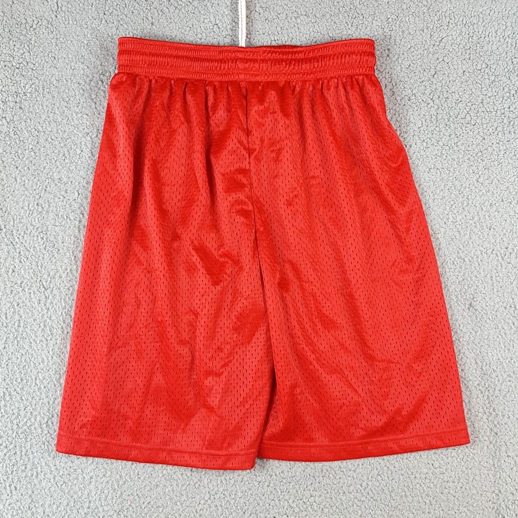 Vintage VINTAGE Basketball Shorts Men's Size S Retro Drawstring Gym Workout Red Stretch Waist Size US 29 - 4 Thumbnail