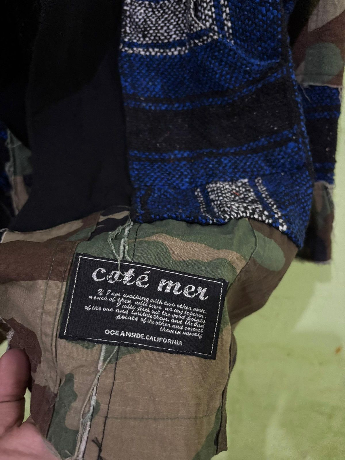 Vintage VTG 90's rebuild Military Cardigan jacket Design Boro Stlye Size US L / EU 52-54 / 3 - 11 Thumbnail