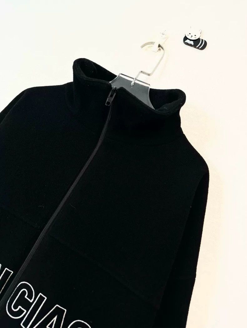 Balenciaga Balenciaga Heavy Black Embroidered Wool Trolley Jacket 2502 Size US M / EU 48-50 / 2 - 3 Thumbnail