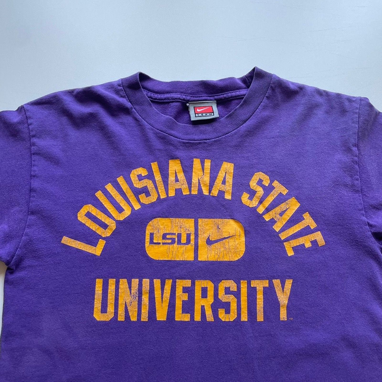 NCAA × Nike × Vintage Vintage 90s Nike Louisiana State University NCAA T Shirt XS Size US XS / EU 42 / 0 - 2 Thumbnail