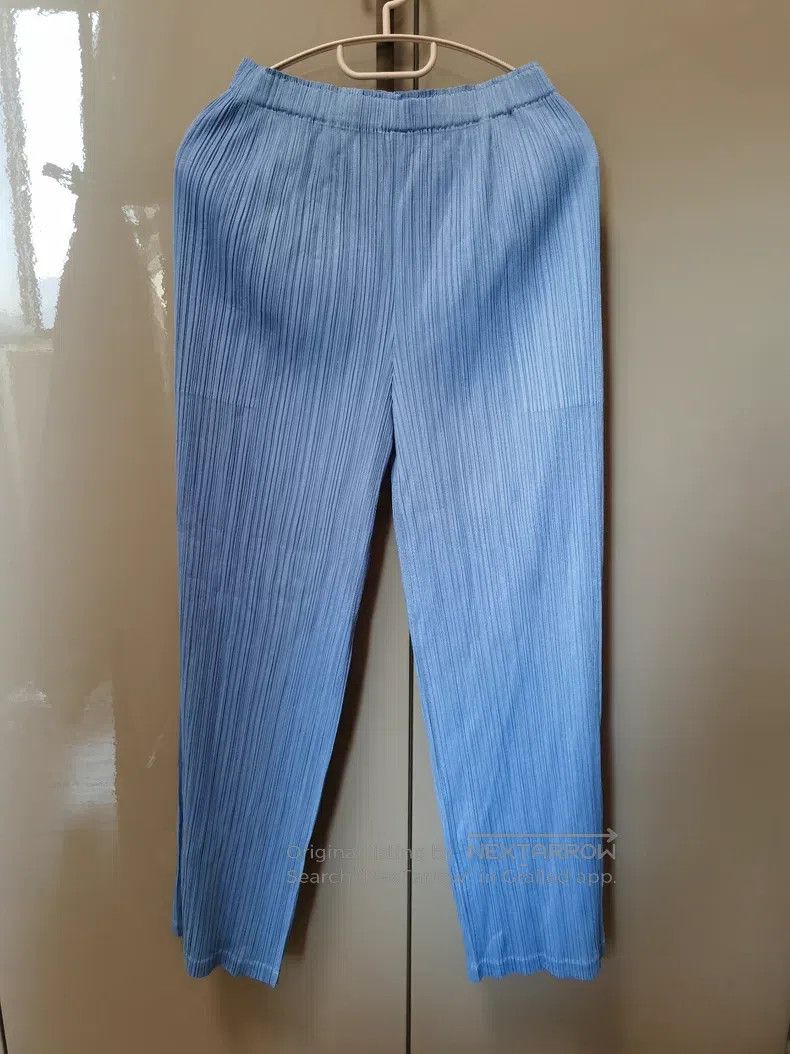 Issey Miyake Issey Miyake Blue Short Sleeve Size L / US 10 / IT 46 - 2 Thumbnail