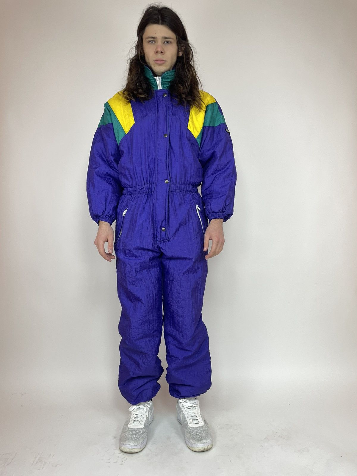 Vintage VINTAGE SKI suit snow ALPIAZ jumpsuit Multicolour 90s size S Size US 31 - 2 Thumbnail