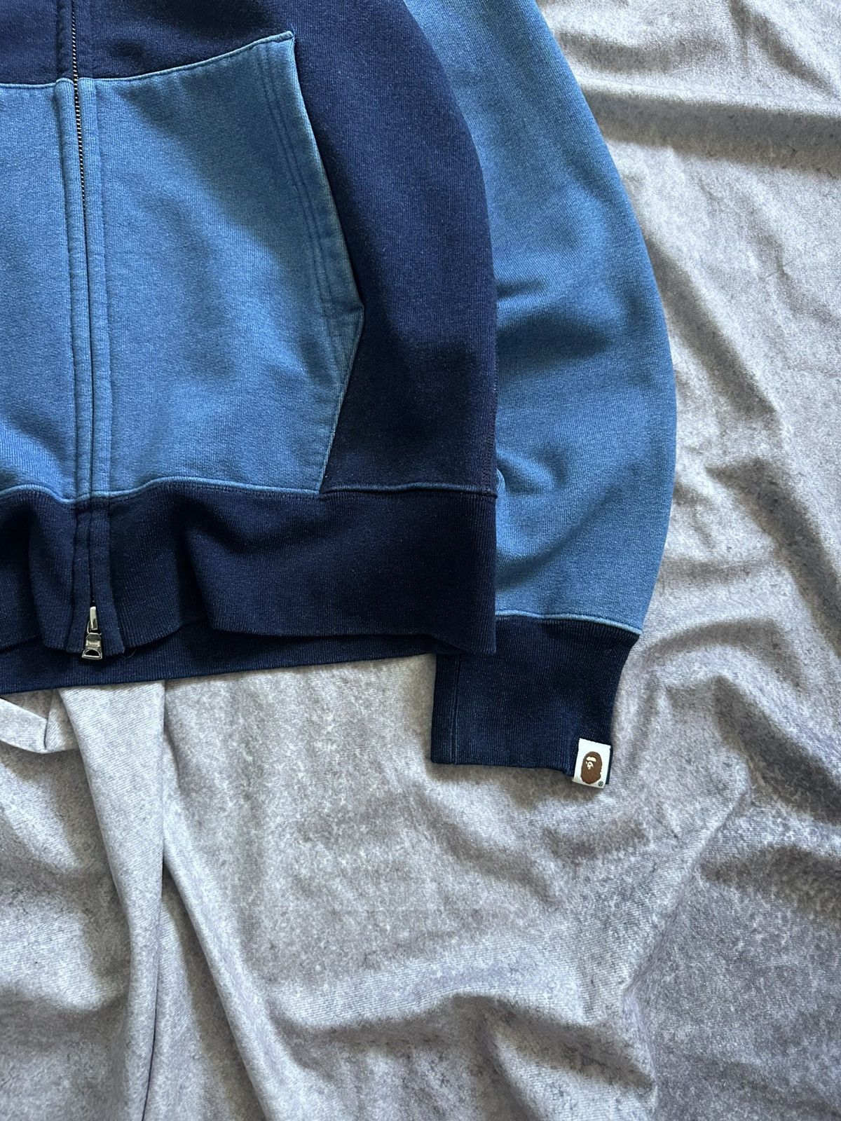 Bape Bape Indigo Tiger Shark Full Zip Hoodie Size US S / EU 44-46 / 1 - 3 Thumbnail