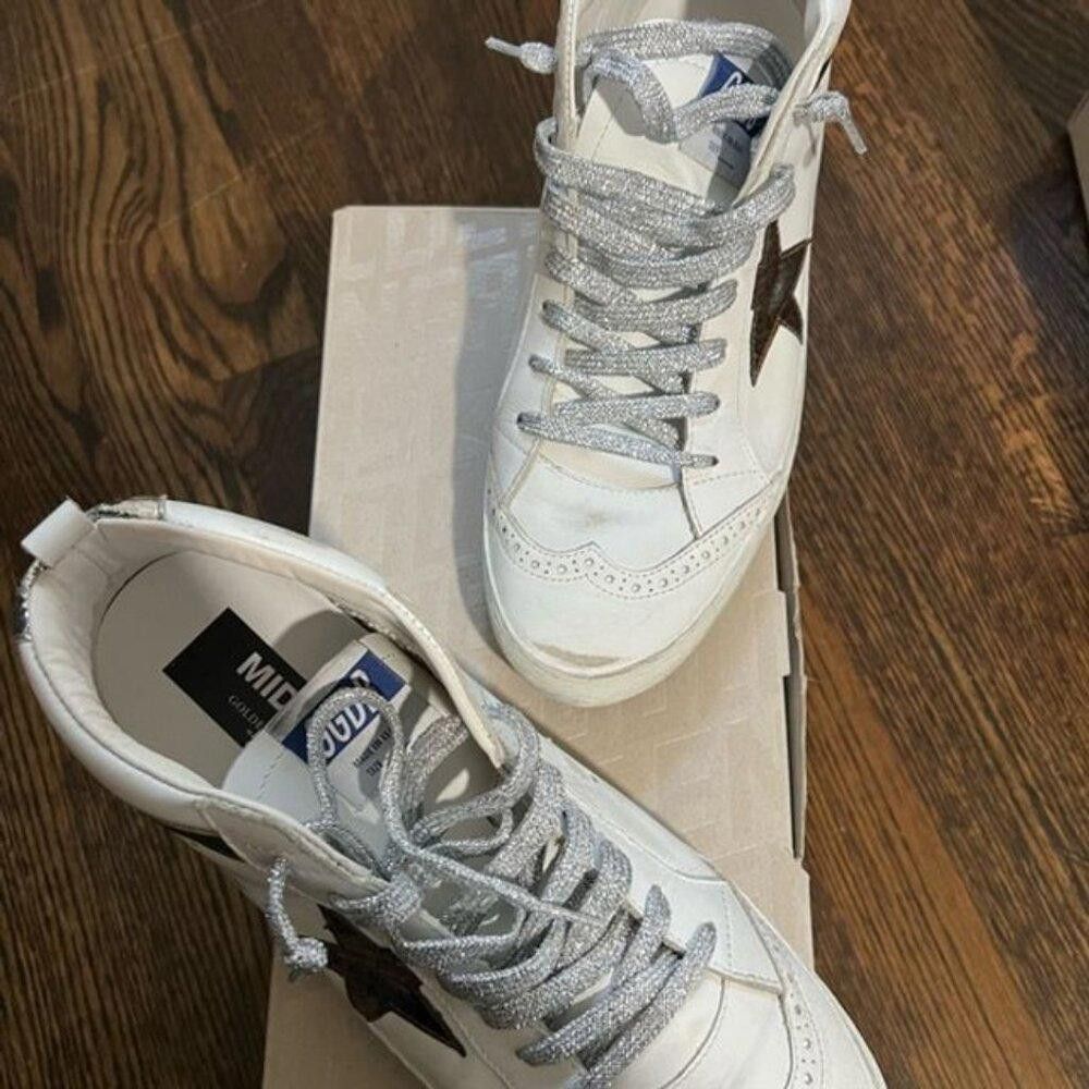 Golden Goose NWT Golden Goose Mid Star Sneakers White Size US 11 / IT 41 - 4 Thumbnail