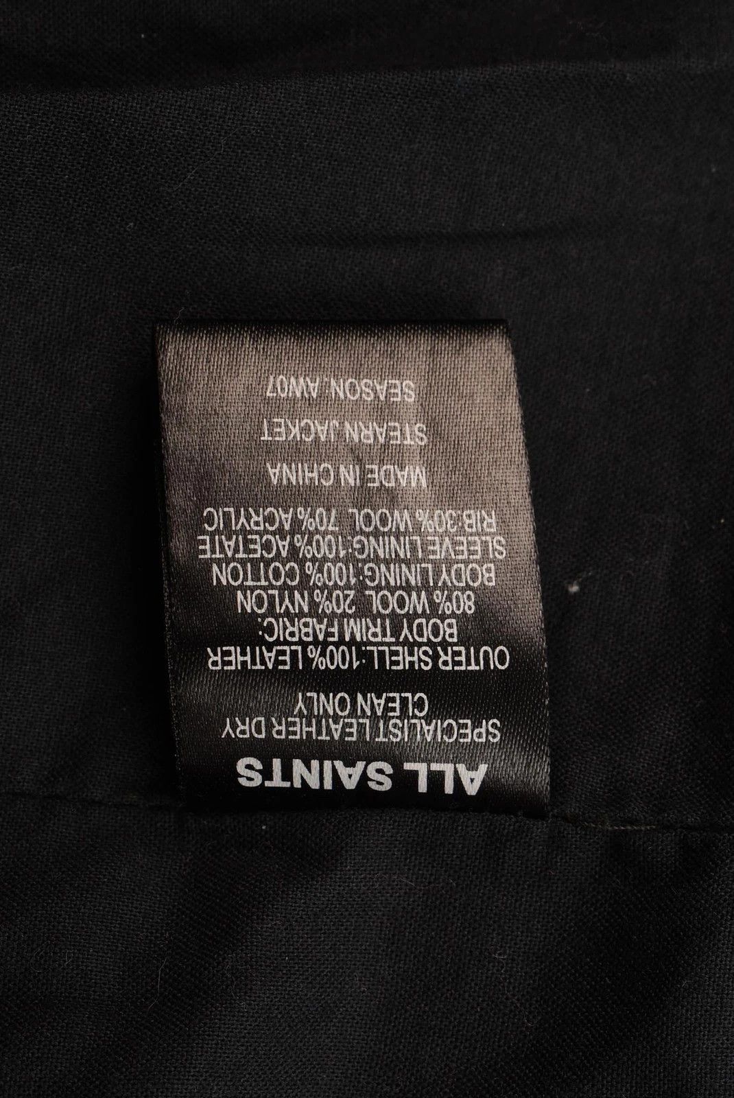 Allsaints All Saints Stearn Jacket Genuine Leather Bomber Black Size M Size US M / EU 48-50 / 2 - 7 Thumbnail
