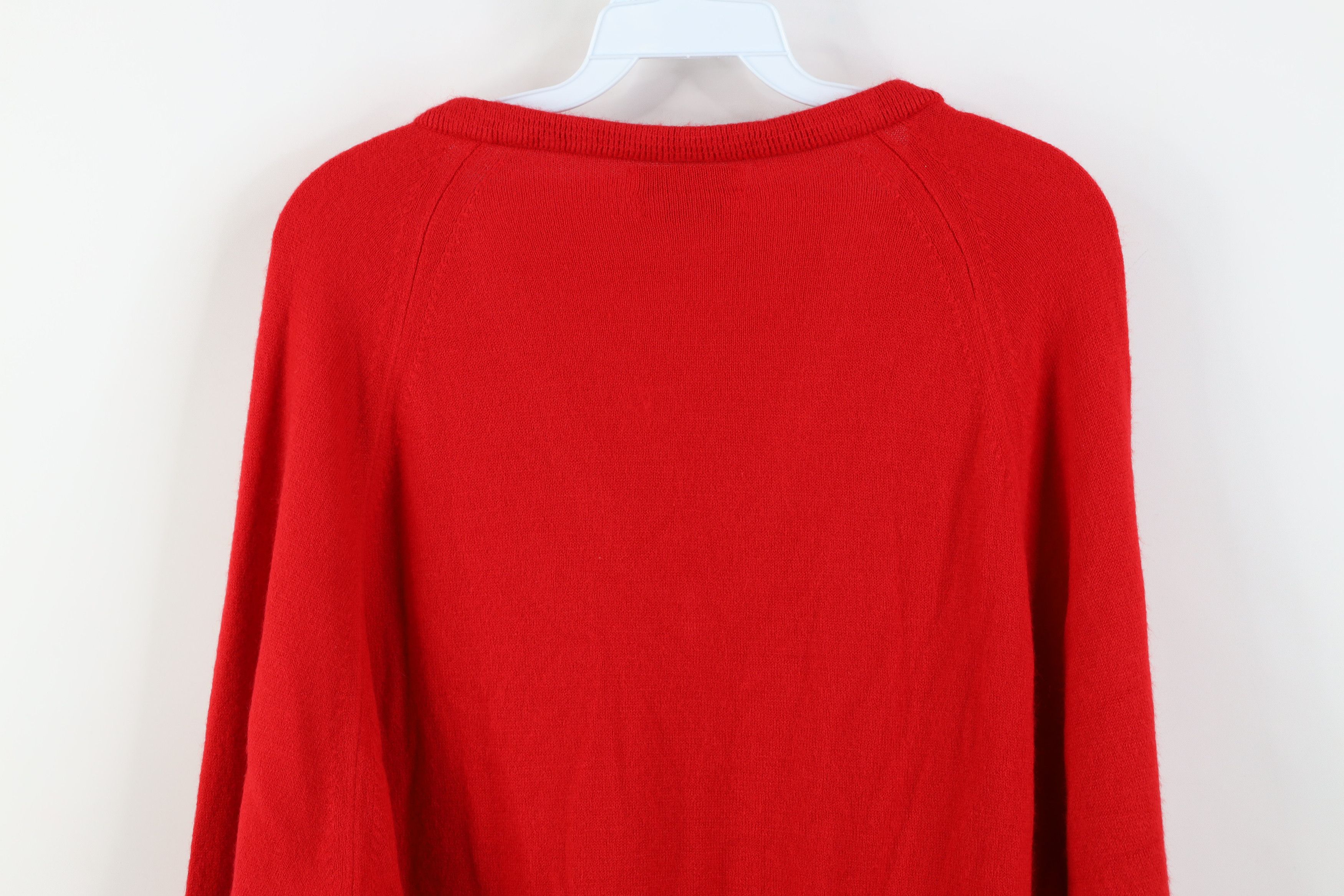 Christian Dior Monsieur Vintage 80s 90s Christian Dior Knit V-Neck Sweater Red USA Size US XL / EU 56 / 4 - 10 Thumbnail