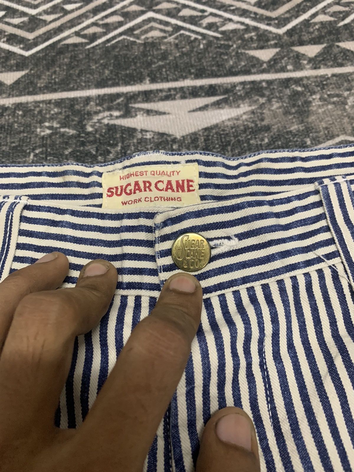 Sugar Cane VINTAGE SUGARCANE HIKORI CARPANTER SHORT PANT Size US 34 / EU 50 - 8 Thumbnail