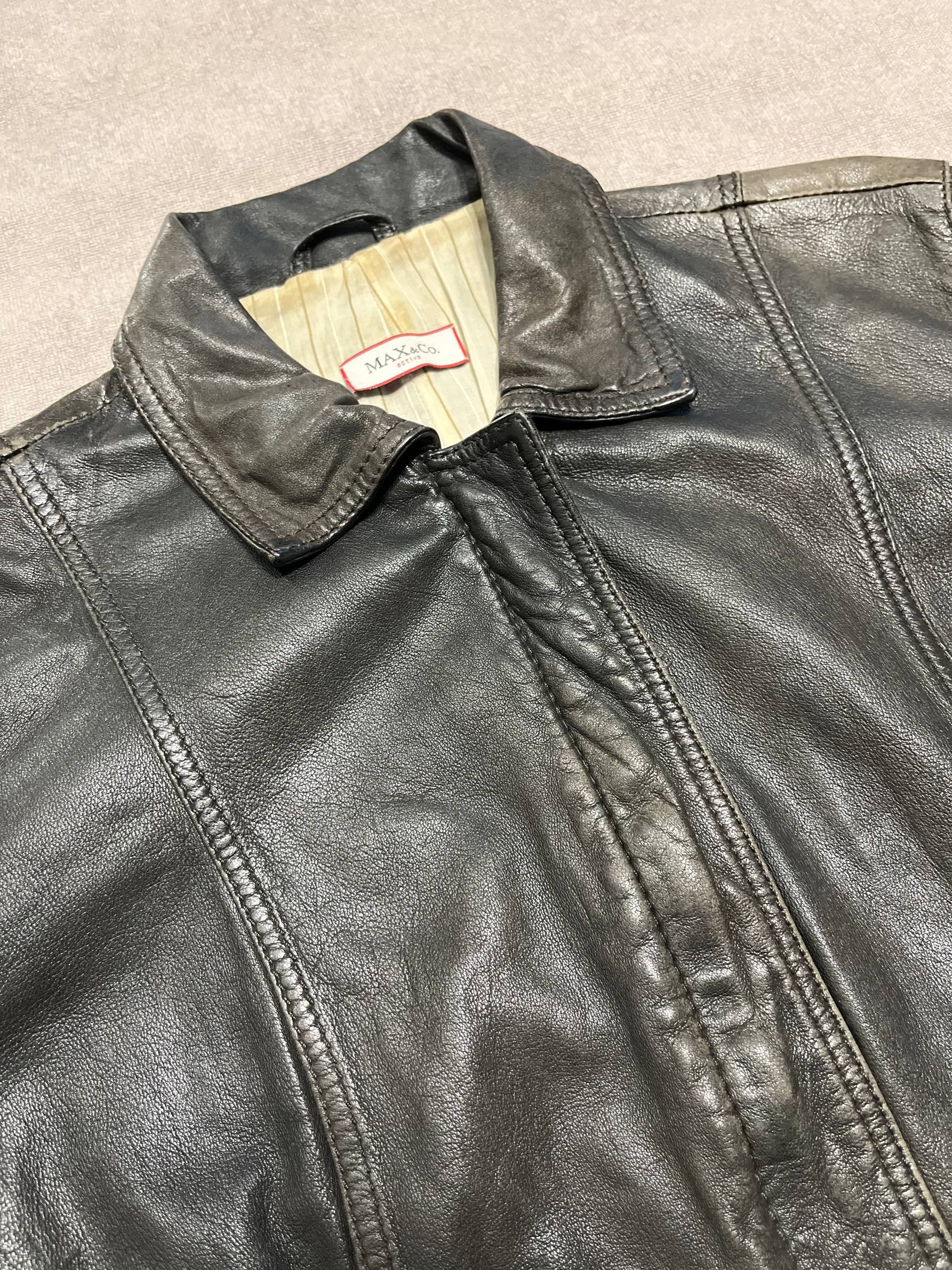 MAX&Co. Womens Max&Co. Real Leather Jacket Zip Vintage Size 42IT Size M / US 6-8 / IT 42-44 - 10 Thumbnail
