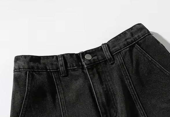 Japanese Brand Vintage Washed Black Micro Flare Straight Jeans Size US 29 - 4 Thumbnail