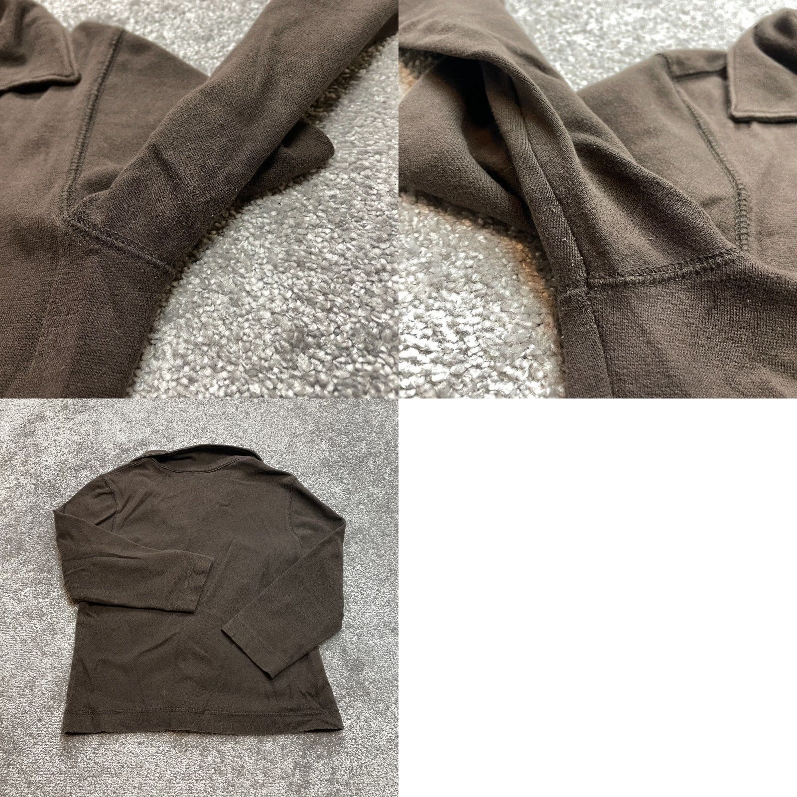 Mossimo Mossimo Polo Shirt Womens Medium Brown Long Sleeve Collared Knit Cotton Blend Casual Top Size M / US 6-8 / IT 42-44 - 8 Thumbnail