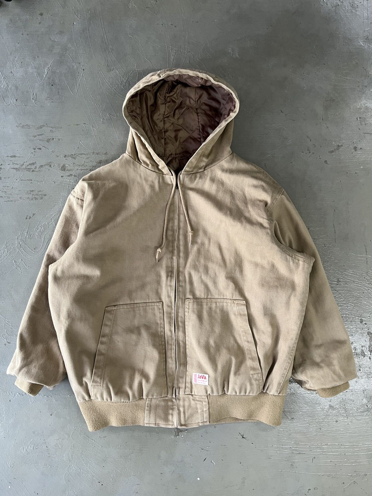 Vintage Vintage Java Duck Canvas Hooded Active Jacket Carhartt Style Size US XL / EU 56 / 4 - 1 Thumbnail