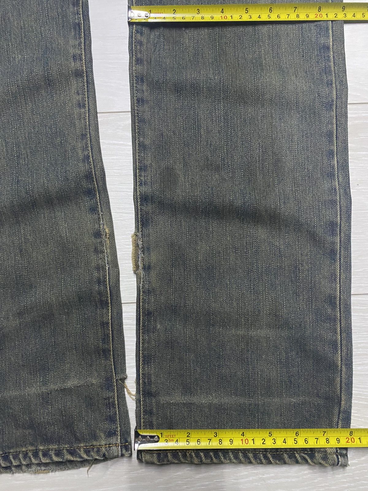 Junya Watanabe Vintage Japanese Brand Edwin 404 Mud Wash Distressed Jeans Size US 32 / EU 48 - 15 Thumbnail