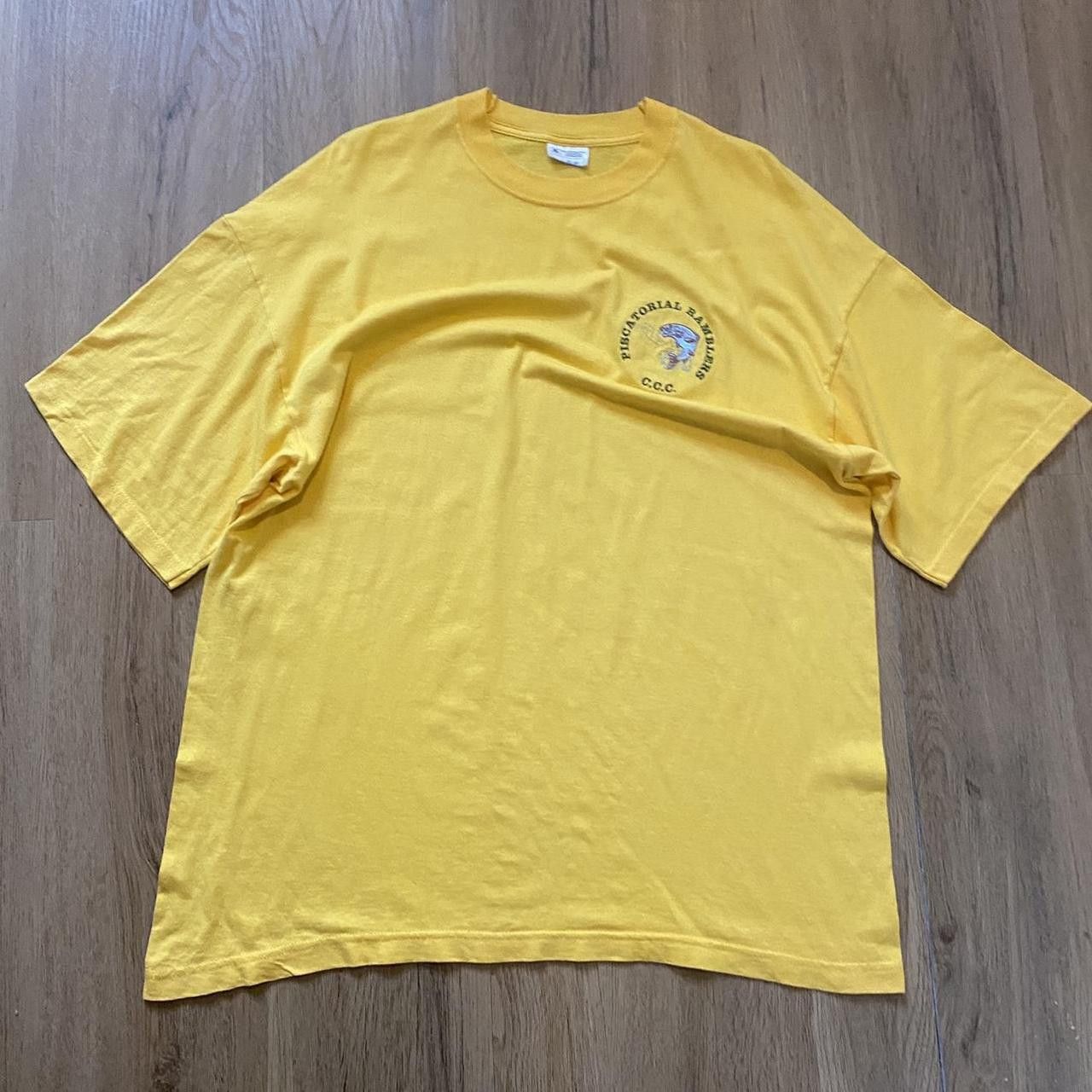 Other Yellow vintage 90s Fish Fishing USAF crewneck t-shirt Size US XL / EU 56 / 4 - 1 Thumbnail