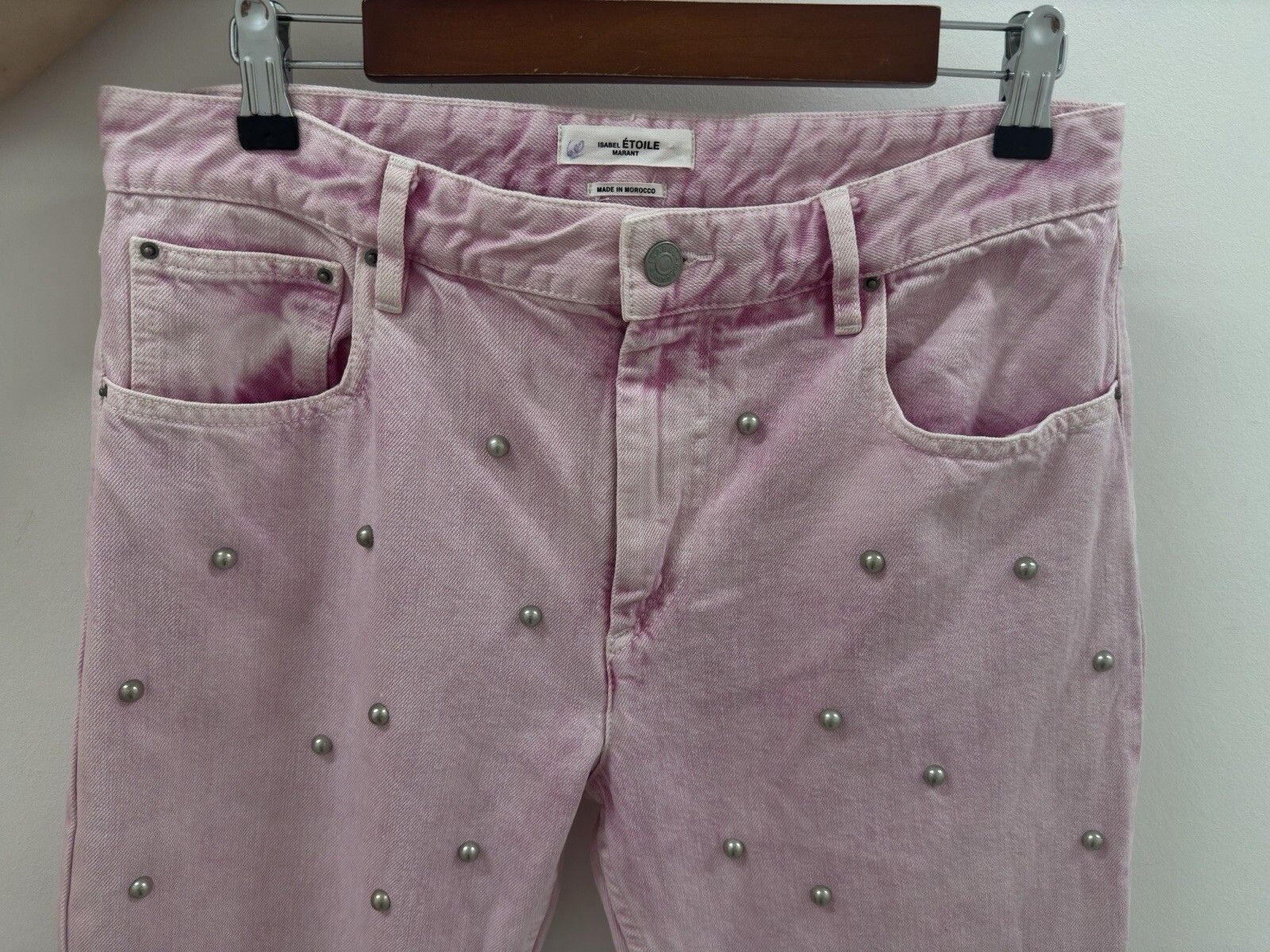 Isabel Marant Etoile Isabel Marant Etoile Studded Pink Studded jeans Size 40 Size 27" / US 4 / IT 40 - 4 Thumbnail