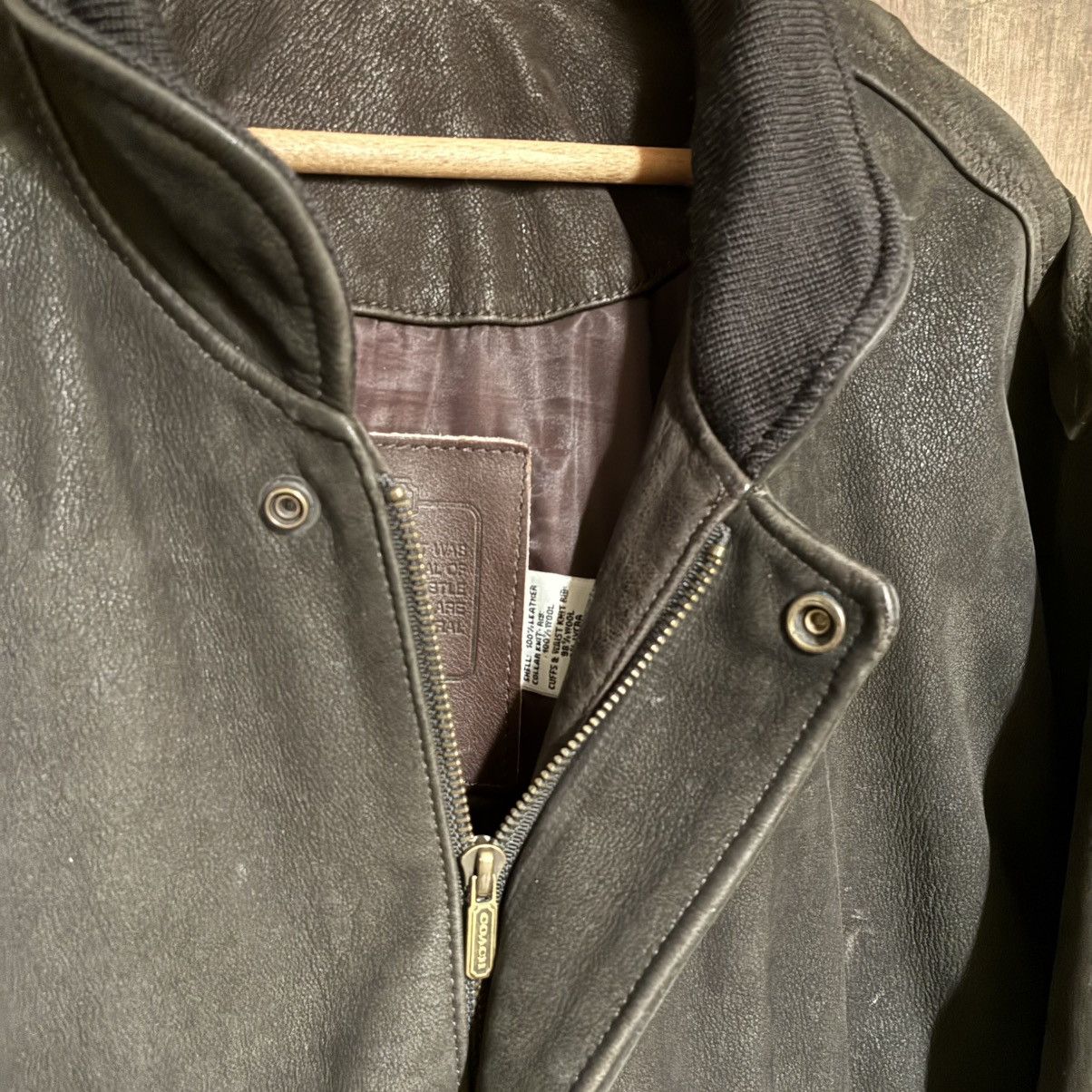 Coach Vintage Coach D6K-0978 Brown Leather Bomber Jacket Size US L / EU 52-54 / 3 - 2 Thumbnail
