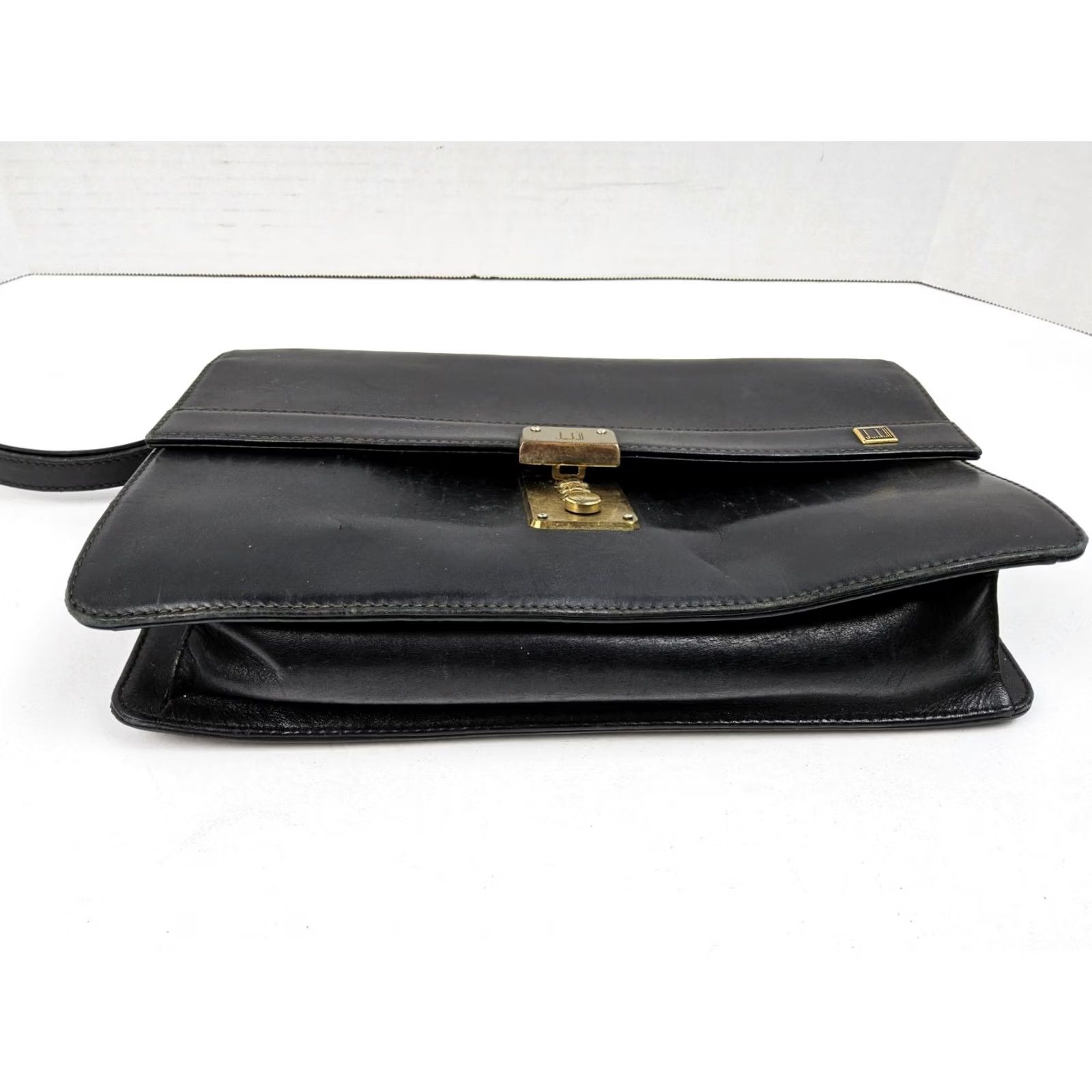 Vintage Dunhill Leather Clutch Wrist Strap Handbag Purse Black Women） Size ONE SIZE - 3 Thumbnail