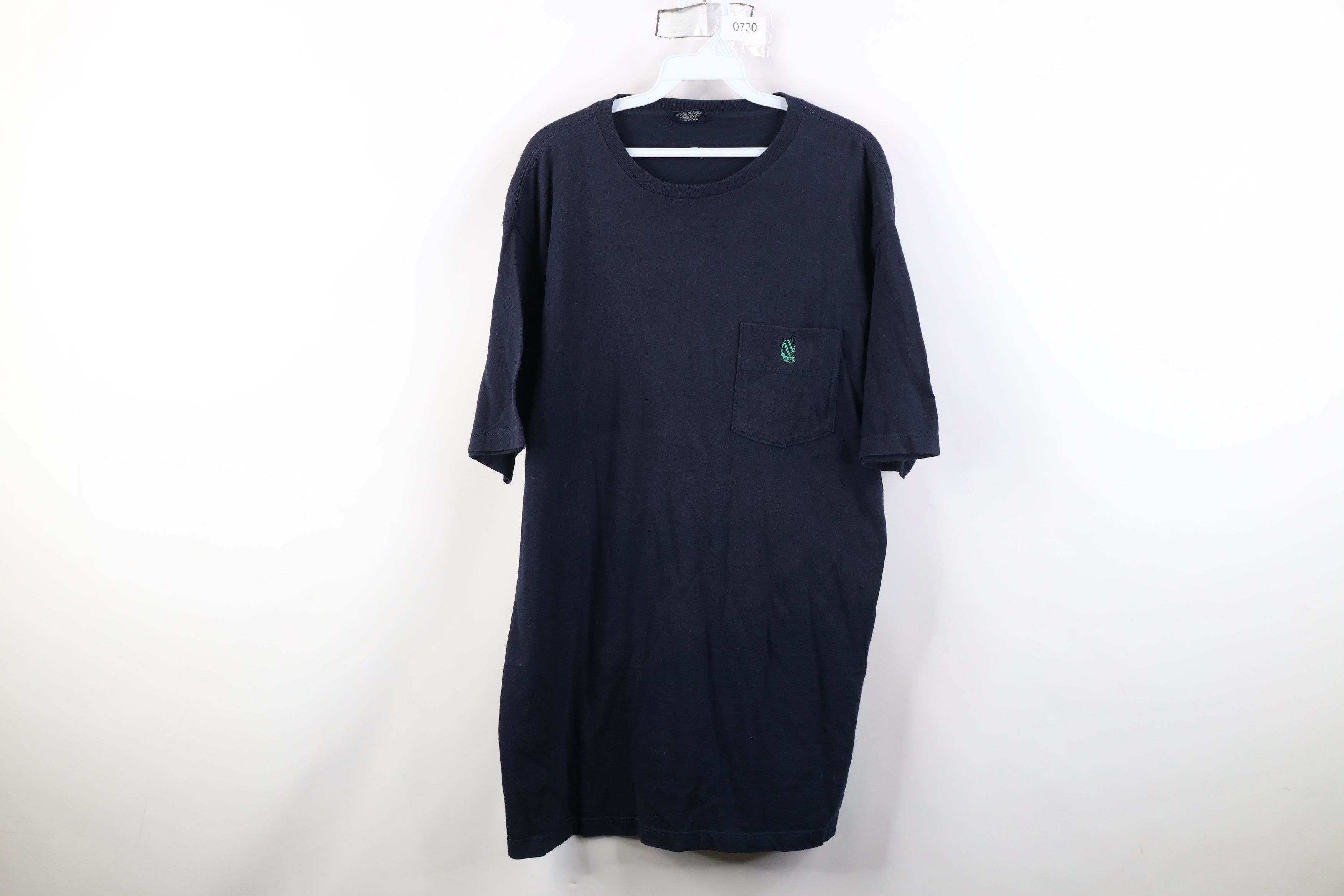 Nautica Vintage 90s Nautica Sailboat Pocket T-Shirt Navy Blue USA Size US L / EU 52-54 / 3 - 1 Thumbnail