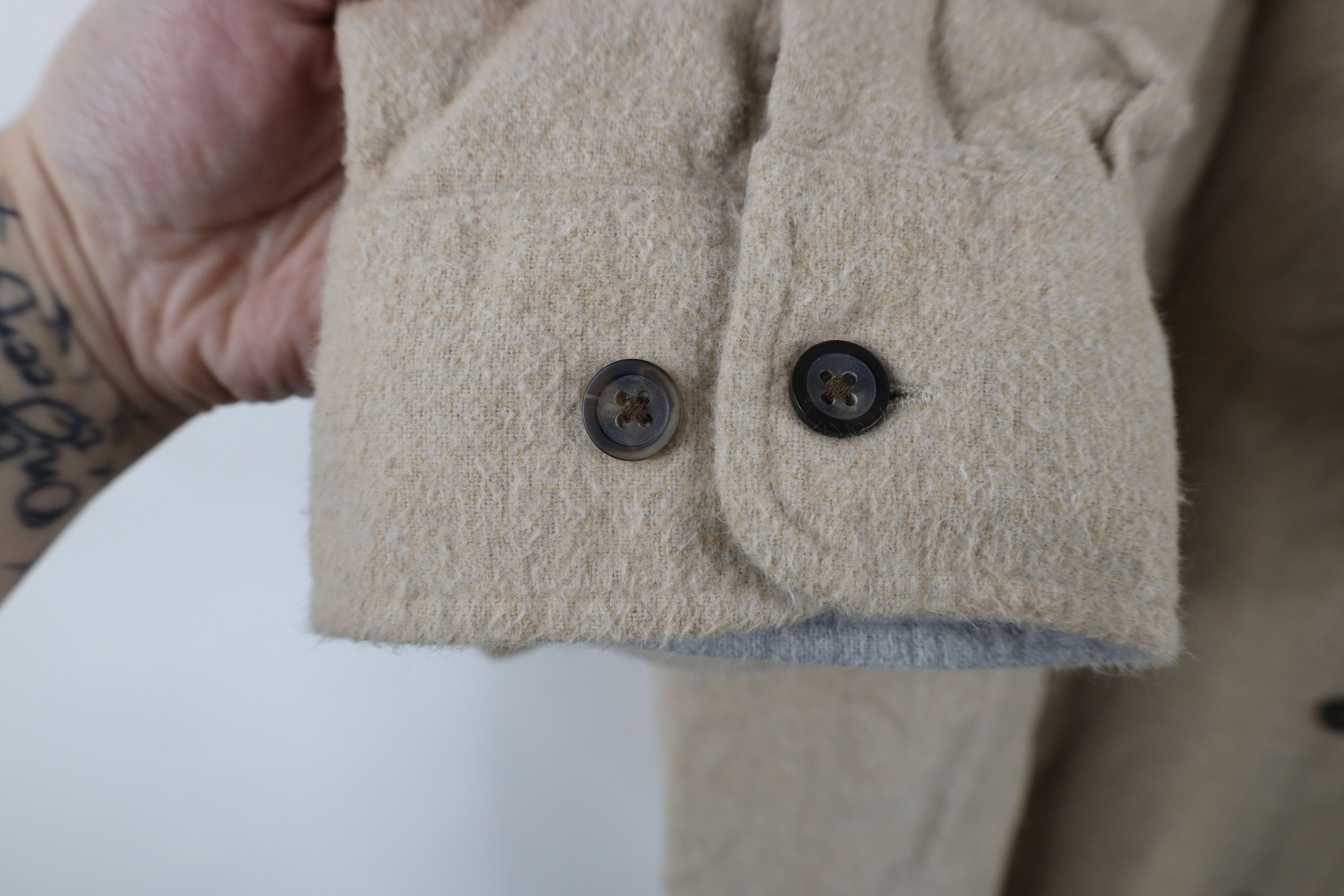 Vintage Vintage 90s Streetwear Chamois Cloth Button Shirt Beige Tan Size US XXL / EU 58 / 5 - 5 Thumbnail