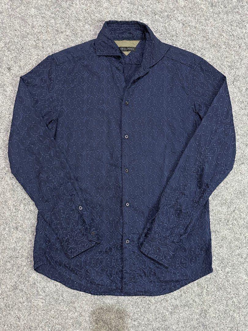 Issey Miyake × Japanese Brand × Tete Homme Tetehome by Issey Miyake mens shirt Embroidery Size US M / EU 48-50 / 2 - 1 Thumbnail