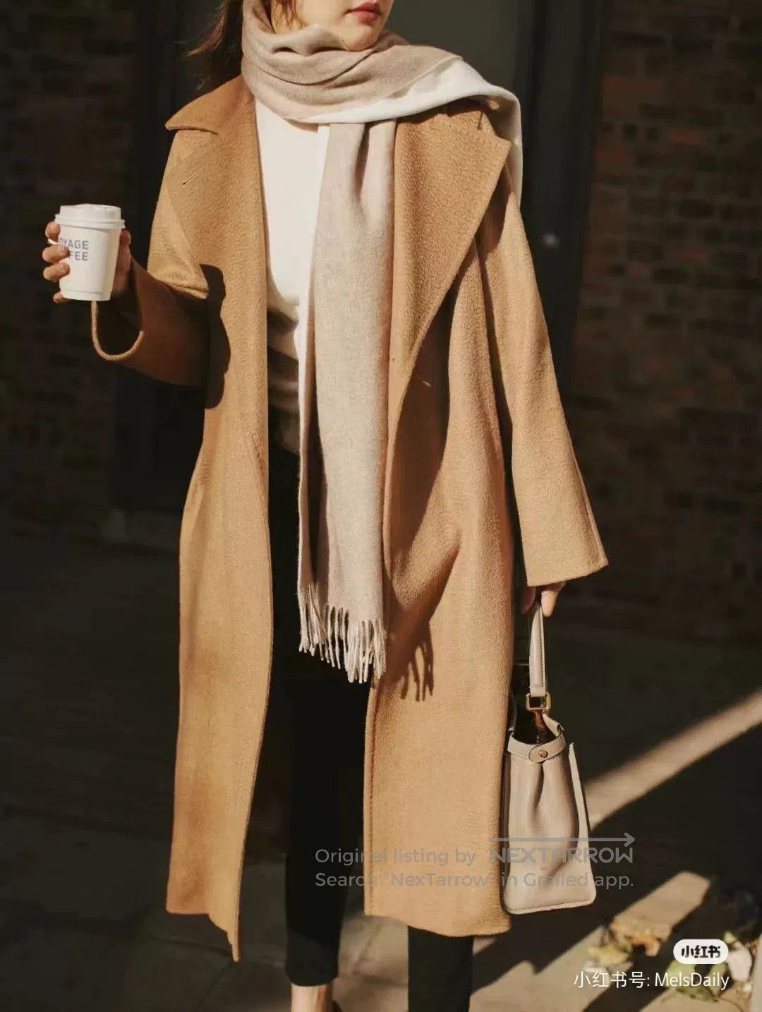 Other MaxMara Manuela Classic Waterwave Camel Coat. Size US L / EU 52-54 / 3 - 6 Thumbnail