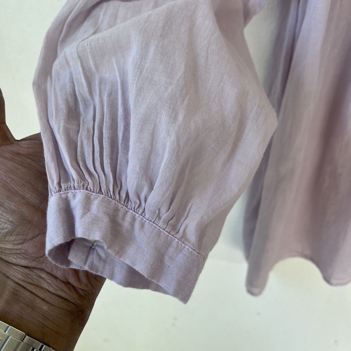 Issey Miyake PLANTATION By Issey Miyaki Sheer Cotton Smock blouse Size M / US 6-8 / IT 42-44 - 7 Thumbnail